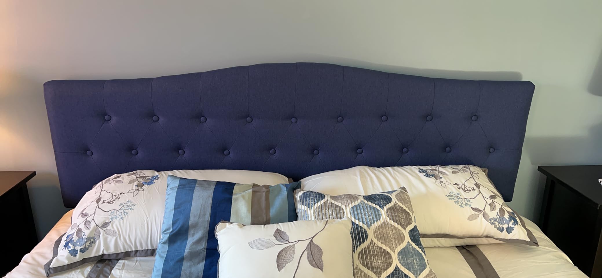 EMMA + OLIVER White Queen Tufted Headboard customer photo 1