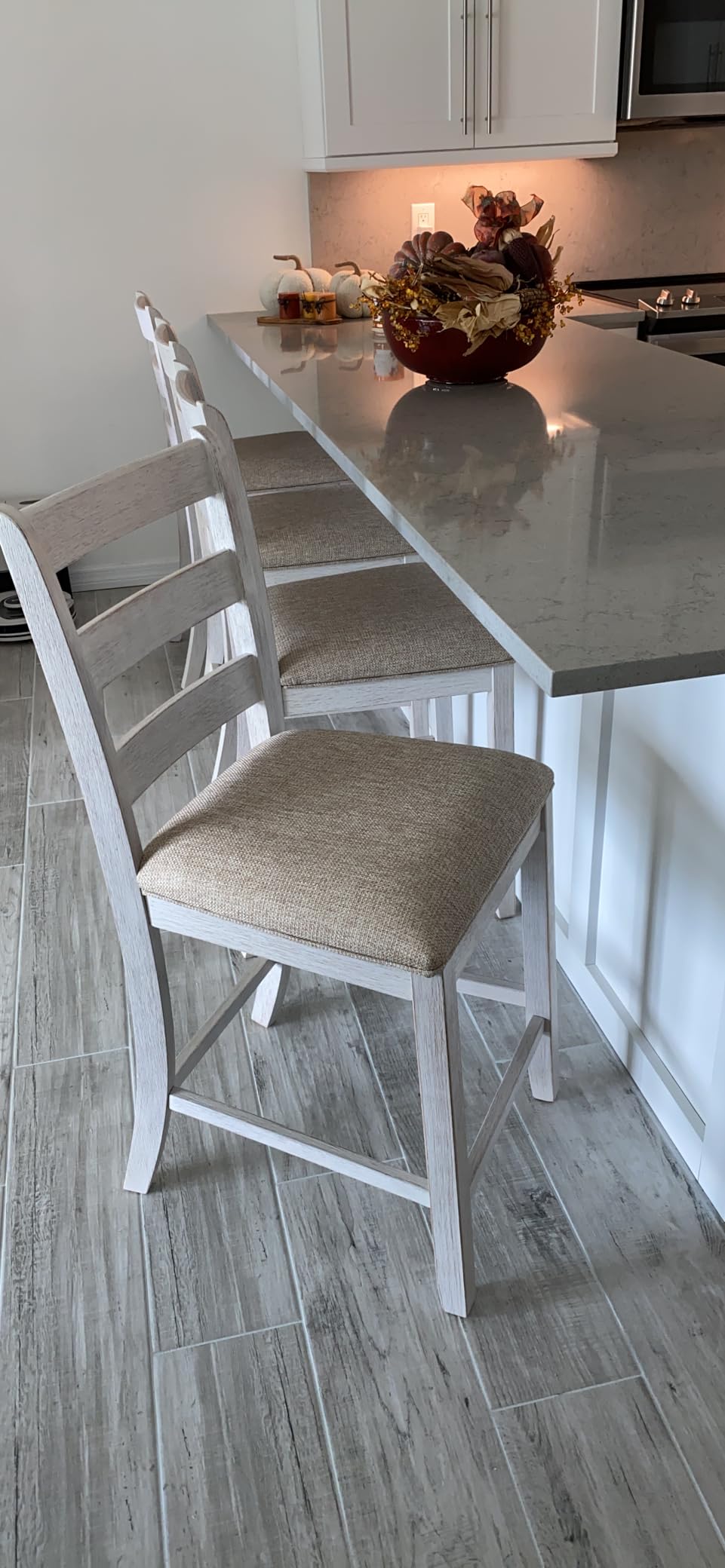Signature Design by Ashley Counter Height Barstools, Set of 2, Farmhouse customer photo 2