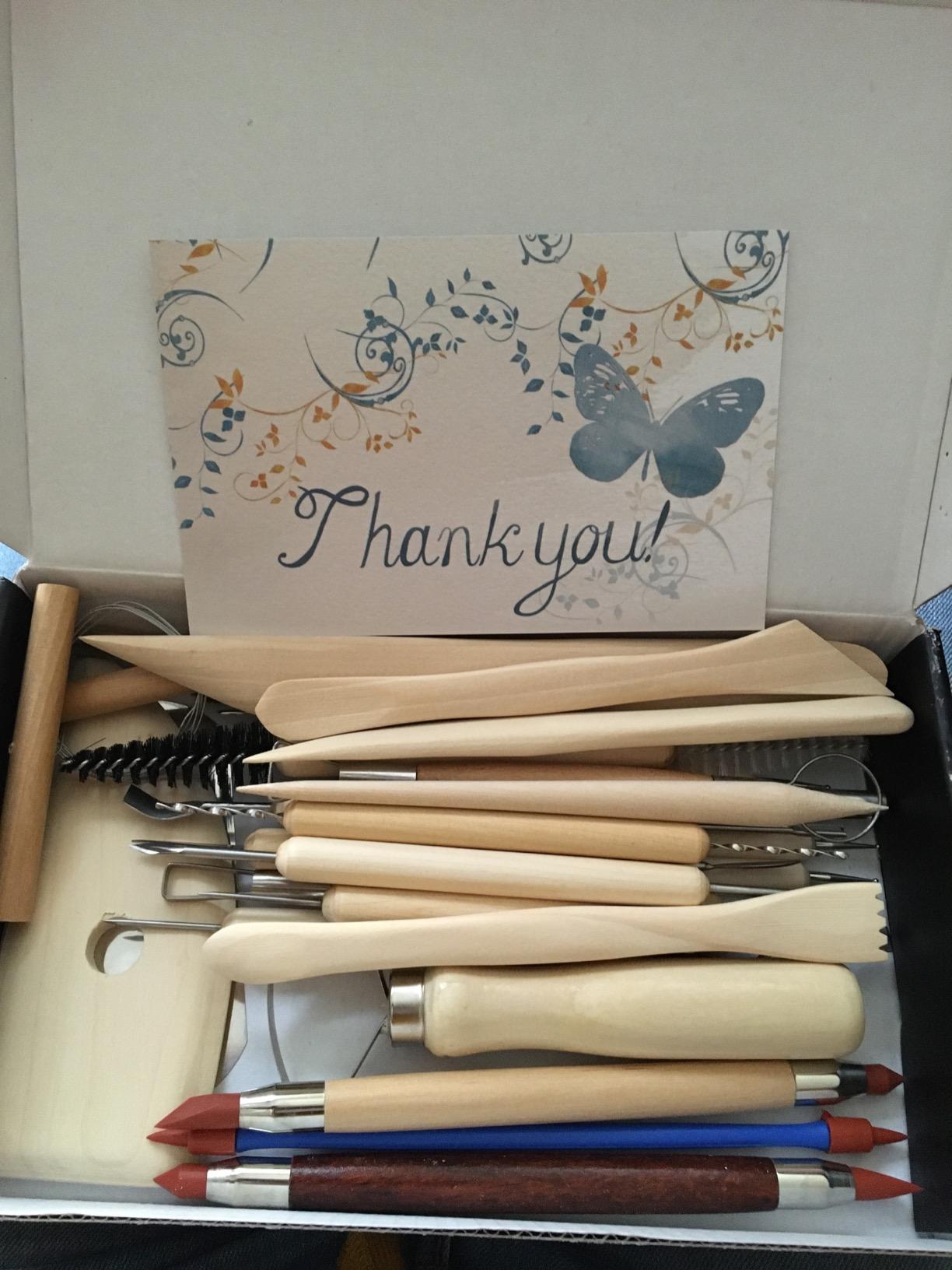 Pottery Sculpting Tools 32PCS Ceramic Clay Carving Tools Set for Crafts Polymer Clay Club,Dotting,Modeling,Shaping Trimming,Hobbyists,Artists customer photo 2