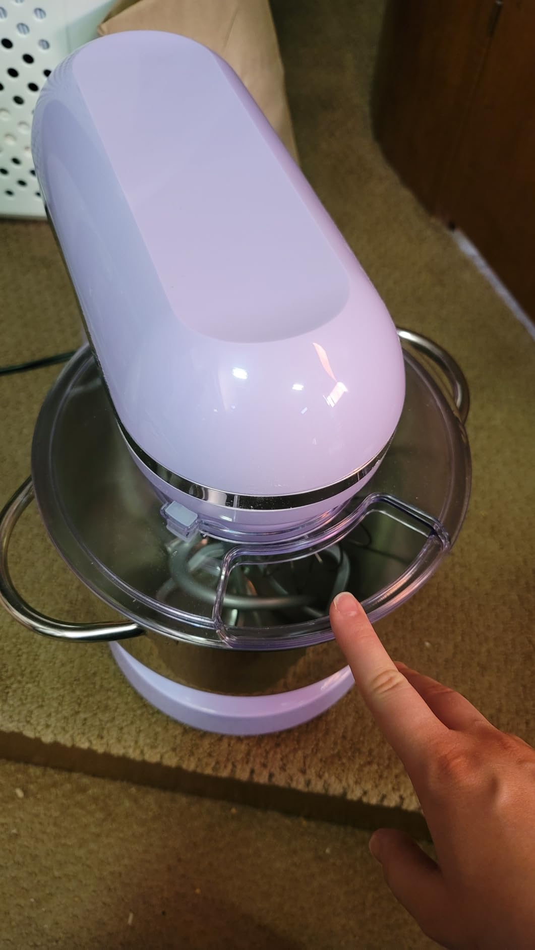 Aucma Stand Mixer, 6.5-QT 660W 6-Speed Tilt-Head Food Mixer, Black customer photo 2