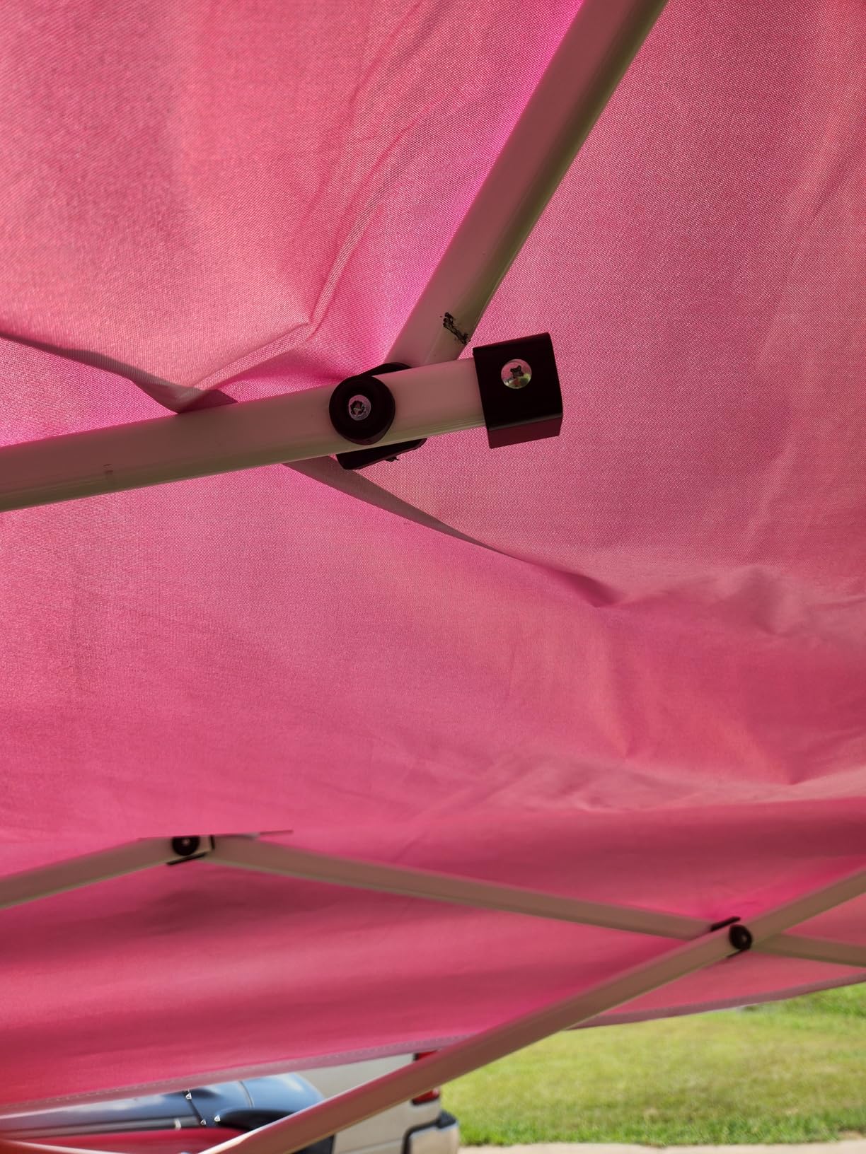 EAGLE PEAK 10x10 Pop Up Canopy Tent Easy Up Canopy Outdoor, White customer photo 2