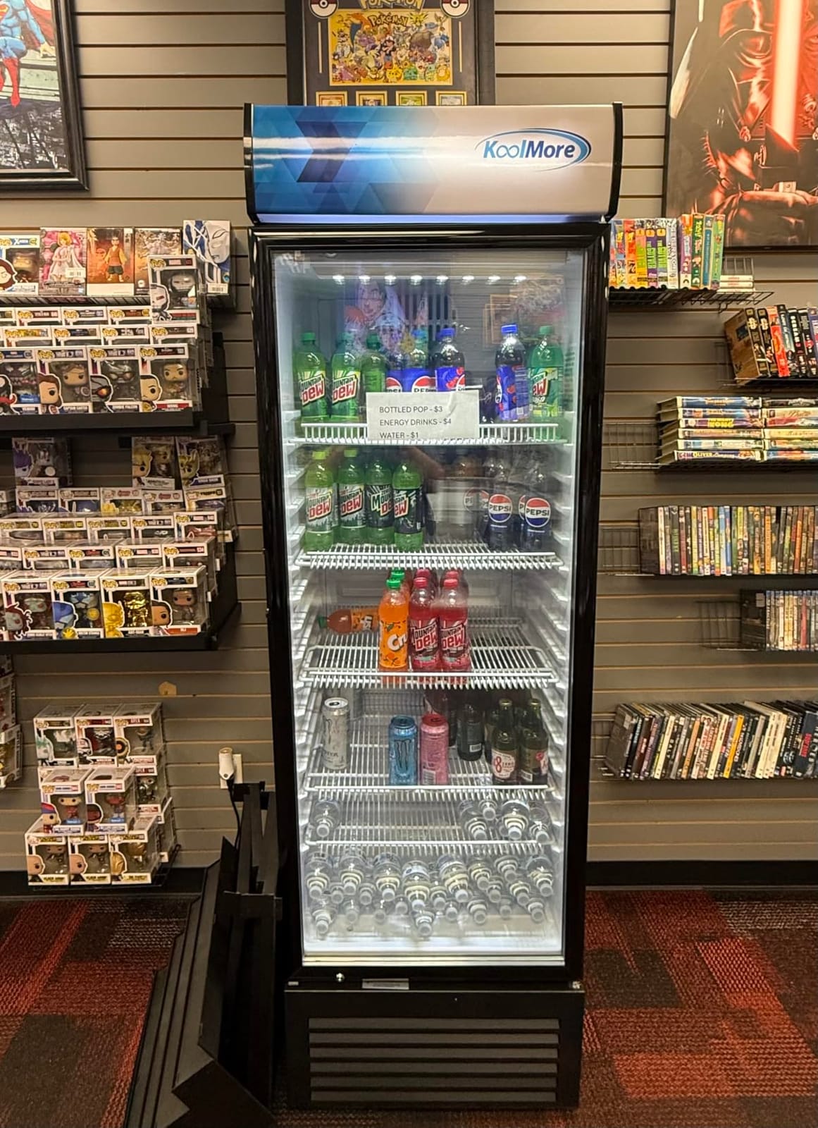 KoolMore MDR-2D-GSLD Commercial Glass 2 Door Display Refrigerator Merchandiser - Upright Beverage Cooler with LED Lighting - 45 Cu. Ft., Black customer photo 2