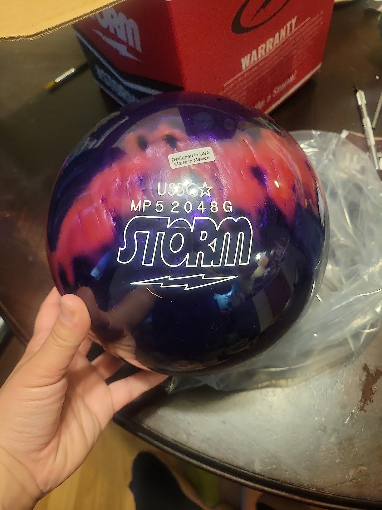 Storm Tropical Surge Bi-colored Recreational Bowling Ball 21.8 cm L x 22.4 cm W x 24.1 cm H 1 Ball 1 Set 1 Piece customer photo 1