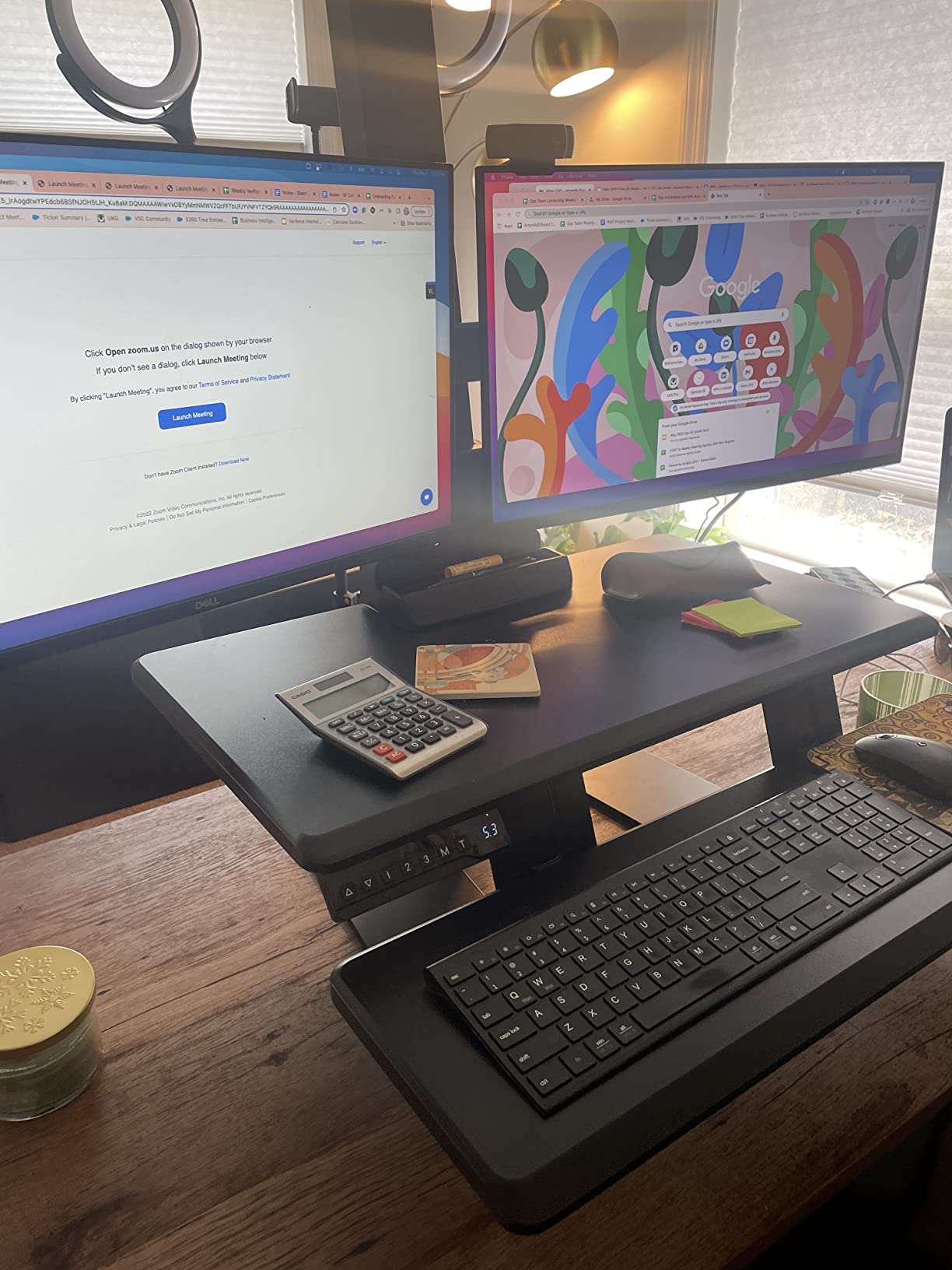 AVLT Electric Standing Desk Converter for Dual 32