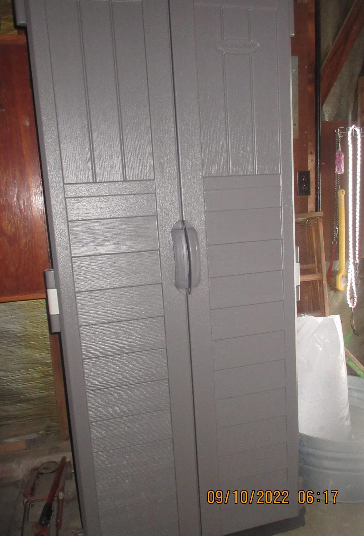 Suncast 22 Cu Ft, Vertical Storage Shed, Pad-Lockable Double Doors, Stoney customer photo 2