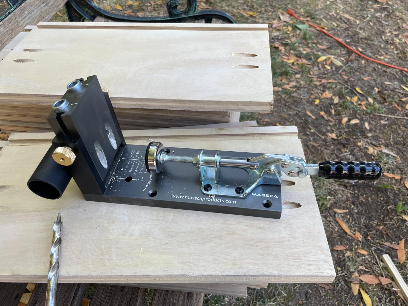Massca Pocket Hole Jig Kit M1 - Adjustable & Easy to Use Pocket Screw Jig - Heavy Duty Drill Jig for Angled Holes with Drill Bit, Pocket Self Tapping Screws & Driver Bit customer photo 2