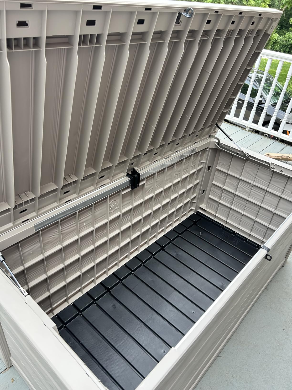 Keter Westwood Outdoor Storage Deck Box, 150 Gallon, Dark Grey customer photo 2