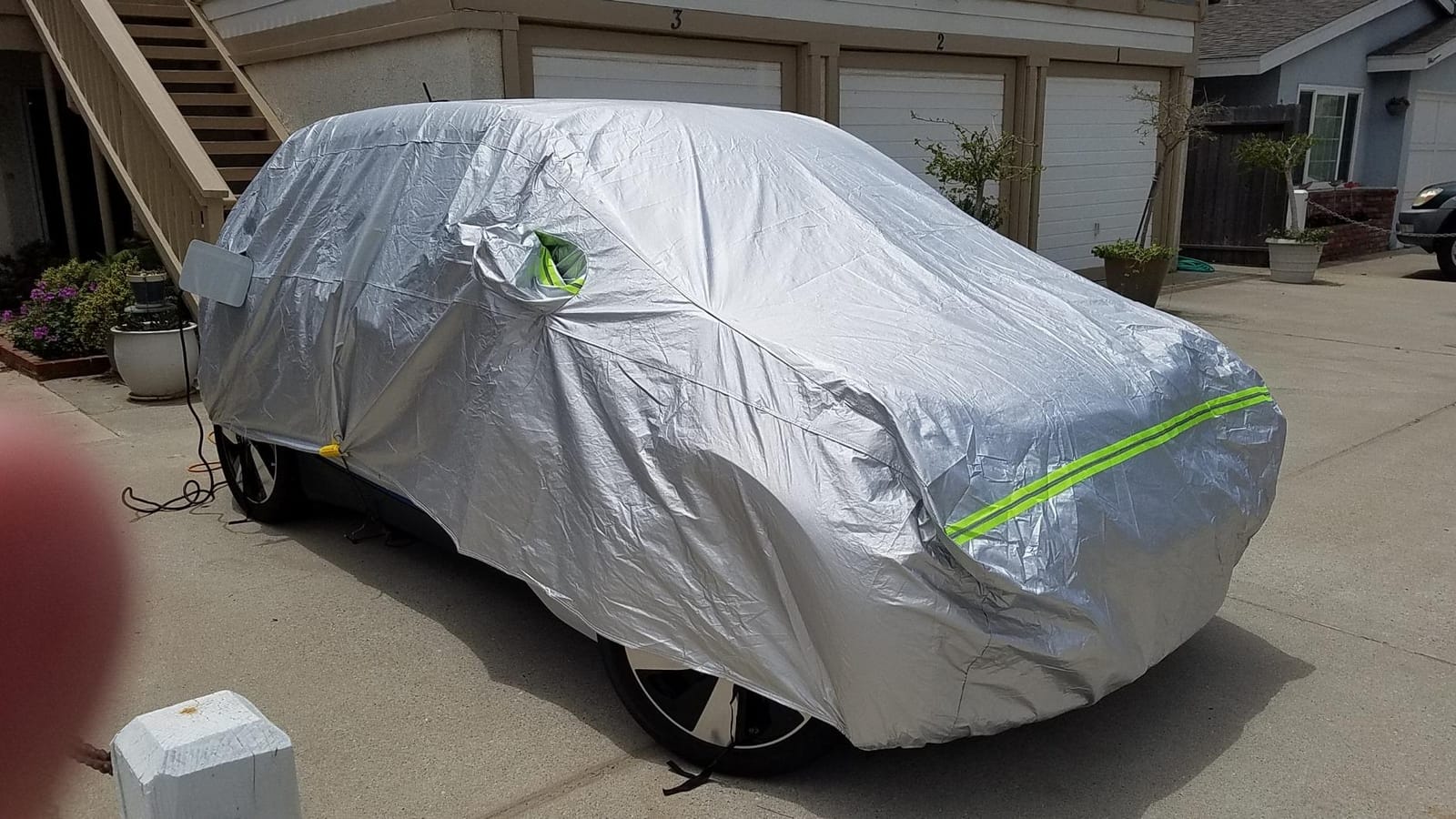 Favoto Car Cover Waterproof All Weather Windproof for Sedans 184-193 Inches customer photo 1