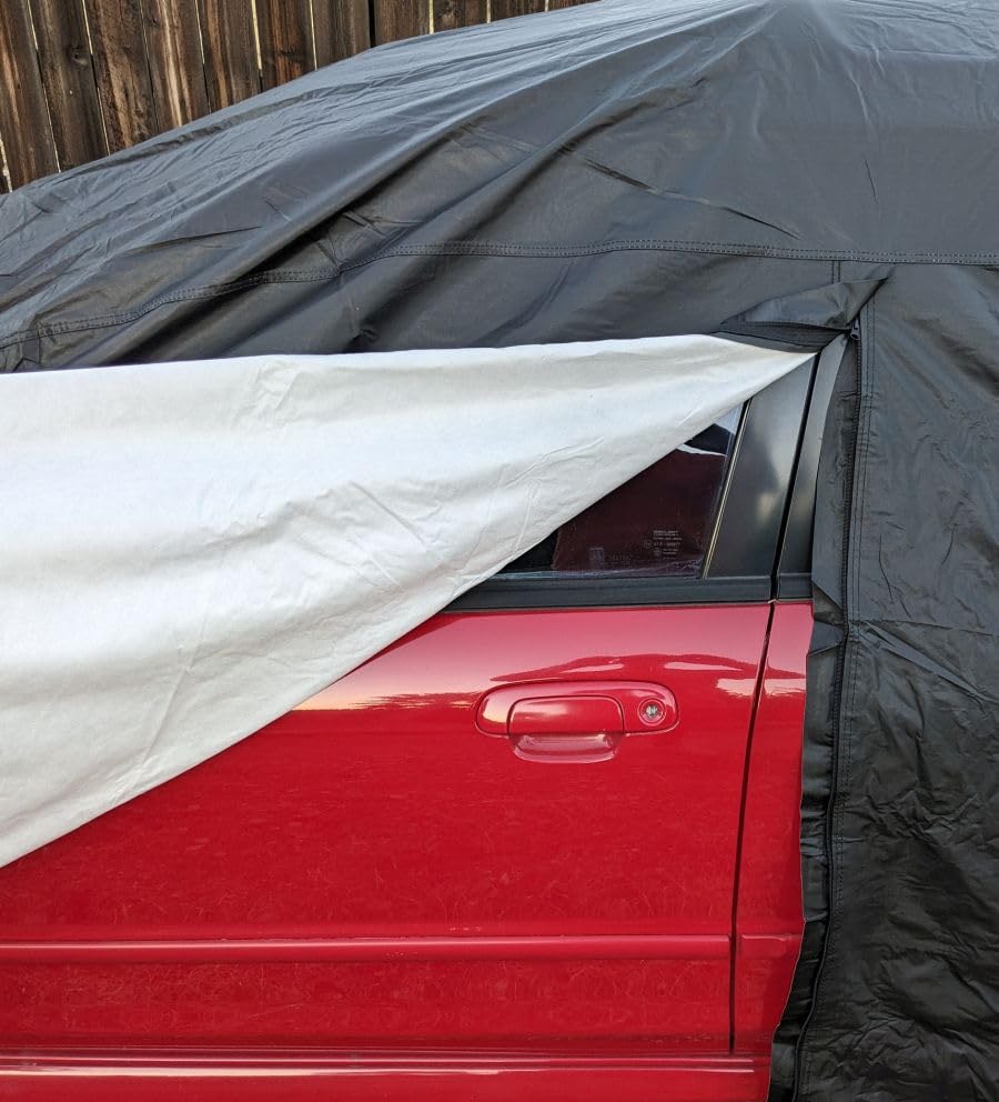 Favoto Car Cover Waterproof All Weather Windproof for Sedans 184-193 Inches customer photo 2