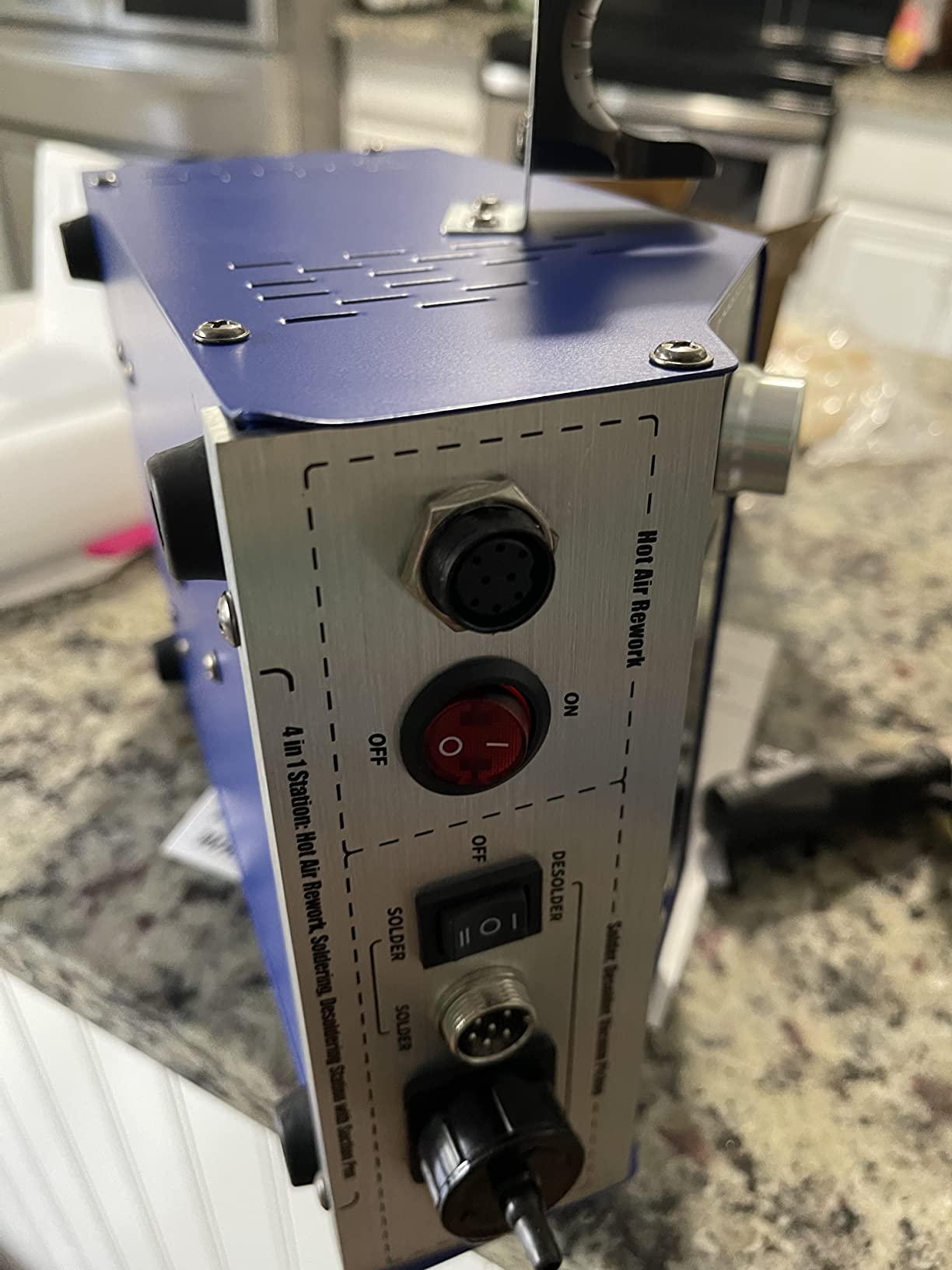 YIHUA 948-II 4 in 1 Hot Air Rework Soldering Iron and Desoldering Suction Tin Gun Station with Suction Pick Up Pen °F /°C customer photo 2