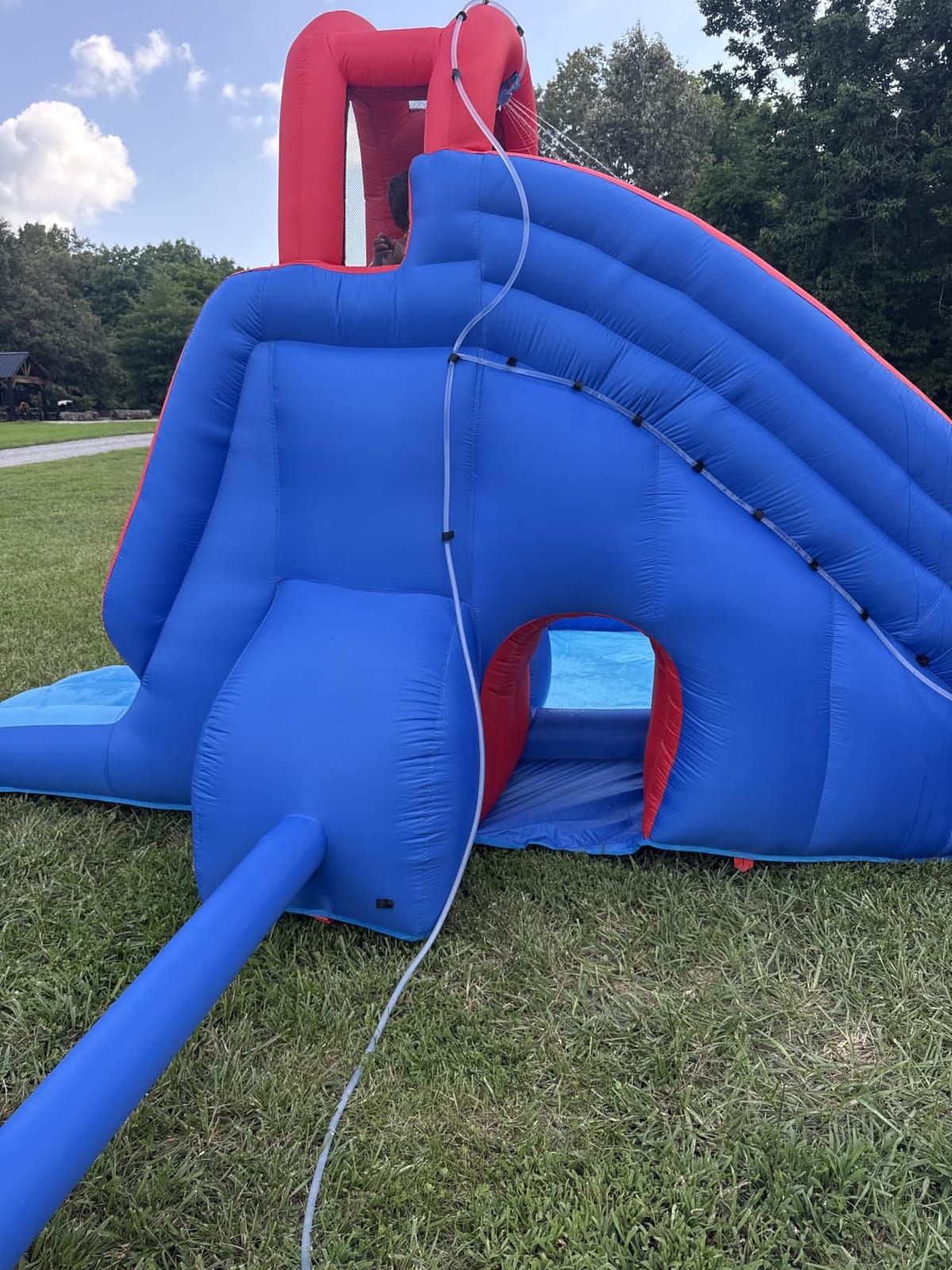 Sunny & Fun Deluxe Inflatable Water Slide Park with Climbing wall & Tunnel customer photo 1