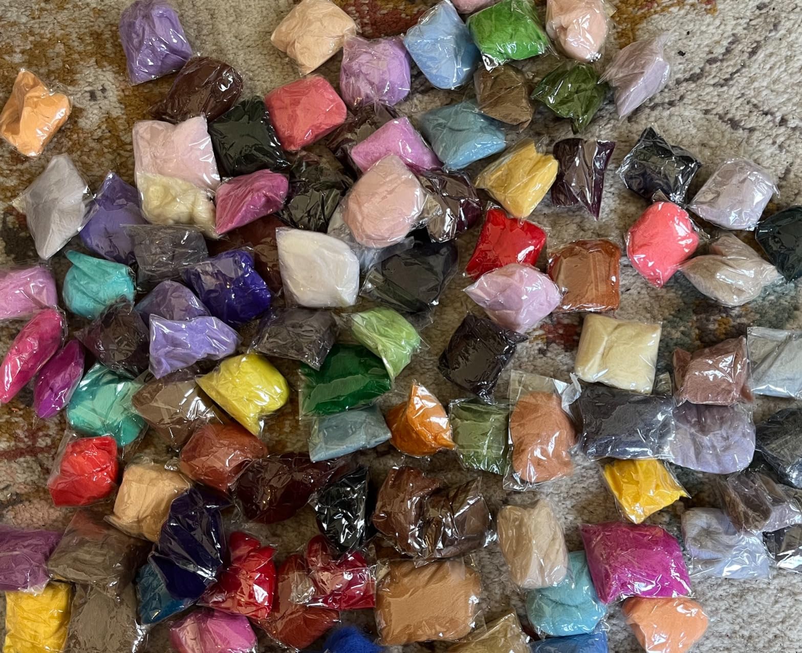 Habbi 100 Colors Needle Felting Wool Roving, 3g Each customer photo 2