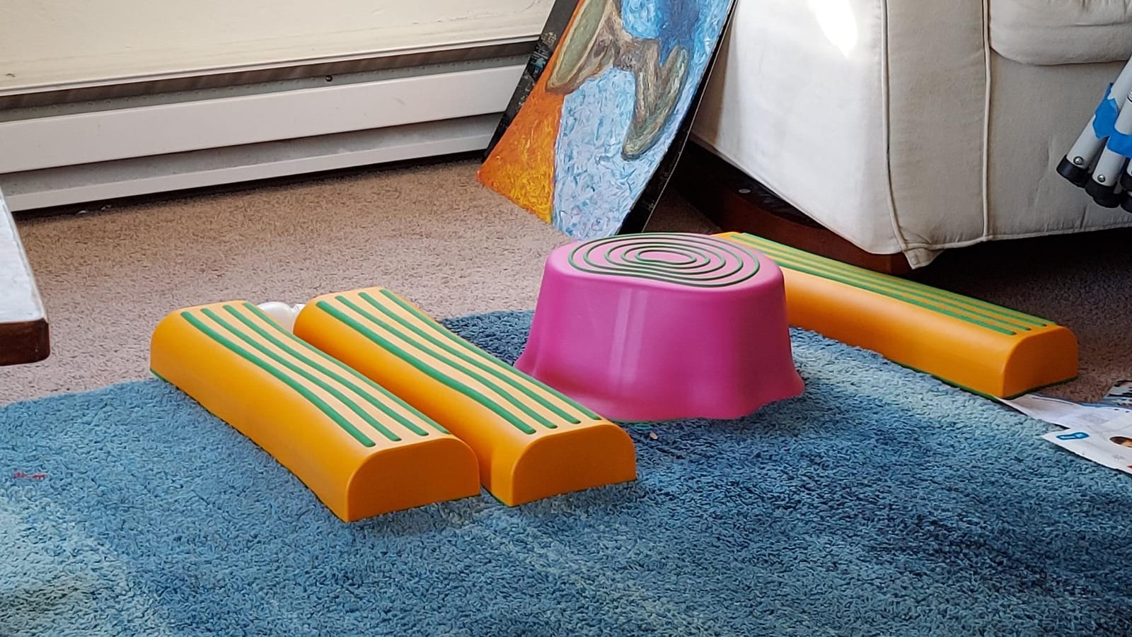 edxeducation Step-a-Trail - 6 Piece Backyard Obstacle Course for Kids - Indoor and Outdoor - Build Coordination and Confidence - Physical and Sensory Play customer photo 2