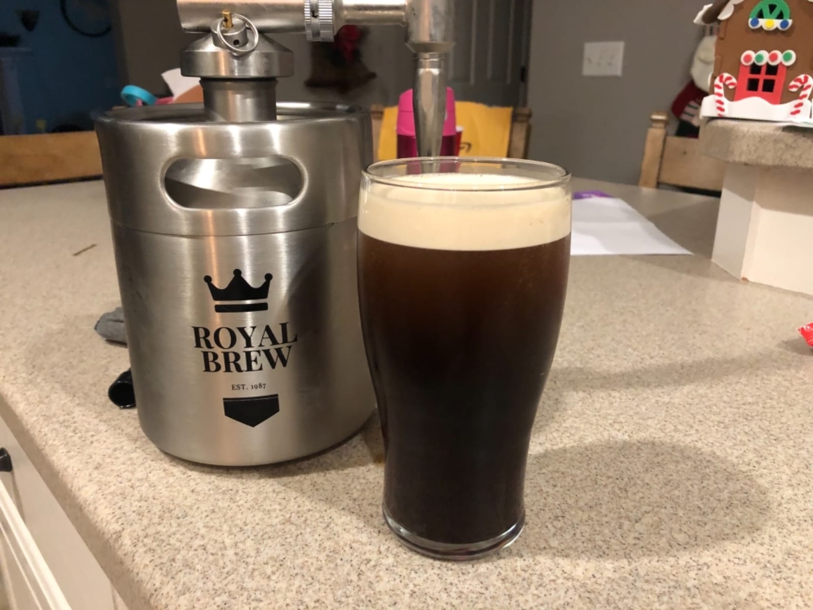 Royal Brew Nitro Cold Brew Coffee Maker, 64 oz Home Keg Black - Stainless Steel Nitro Keg with Stout Faucet, Nitrogen Coffee Dispenser for Cafe-Style Cold Brew at Home, N2 & N2O Compatible customer photo 2