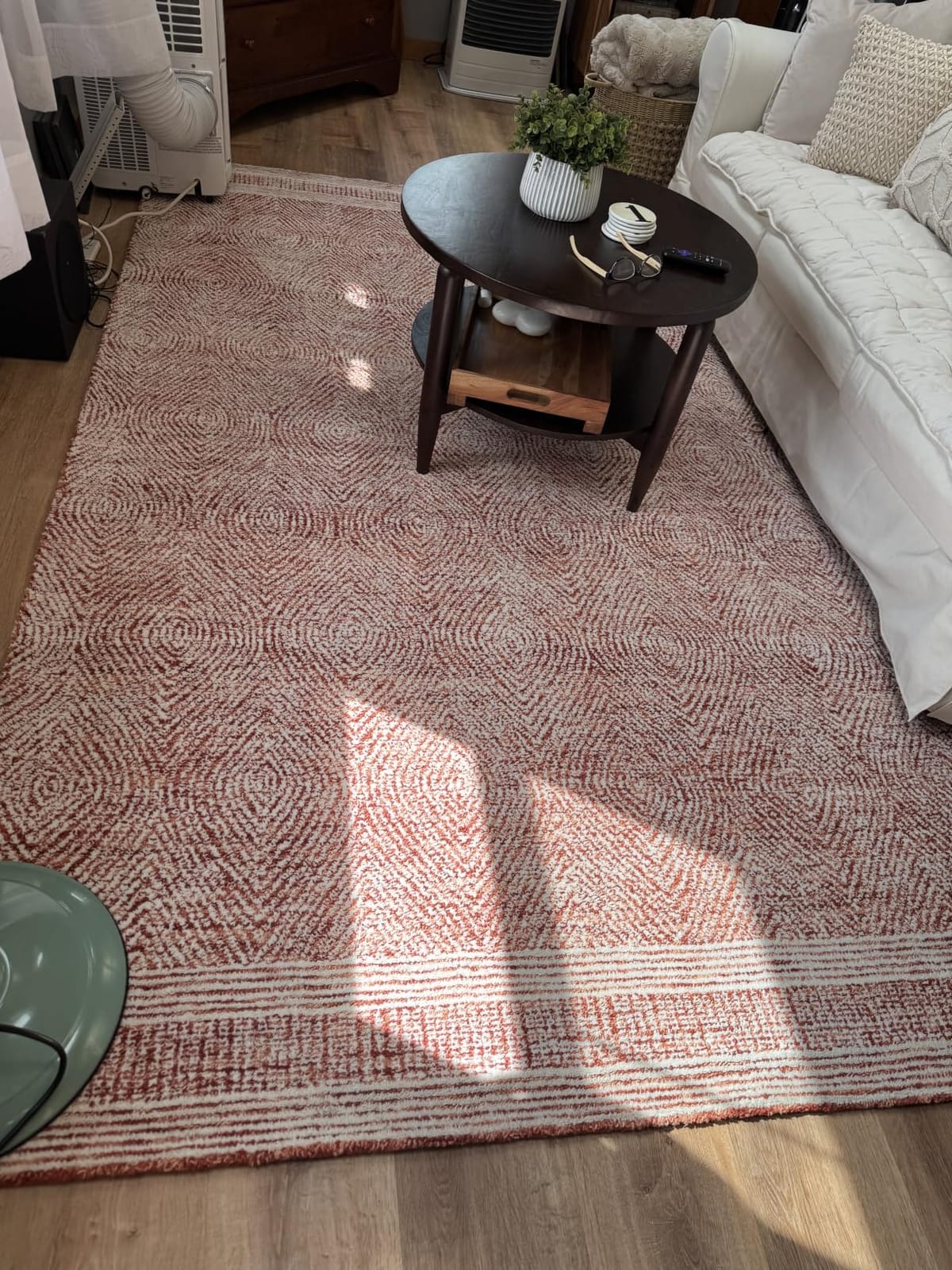 SAFAVIEH Abstract Wool Area Rug 8'x10', Modern Ivory & Rust ABT340P customer photo 1