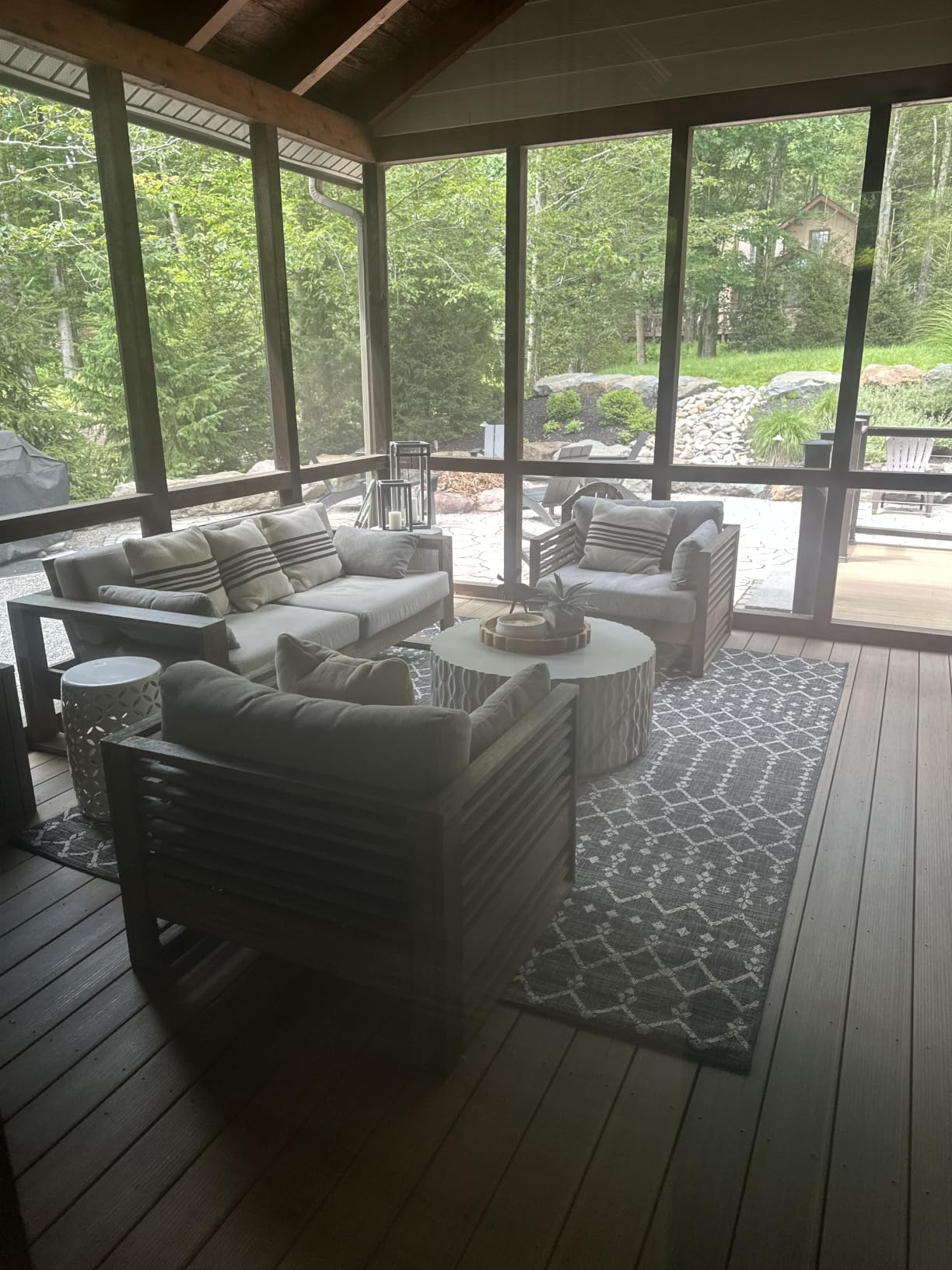JONATHAN Y Moroccan Geometric Indoor Outdoor Area Rug 8X10 Natural/Black, Ourika Textured Weave for Backyard, Patio, Porch, Easy-Cleaning, High Traffic, Pet-Friendly, Non-Shedding (SMB108D-8) customer photo 1