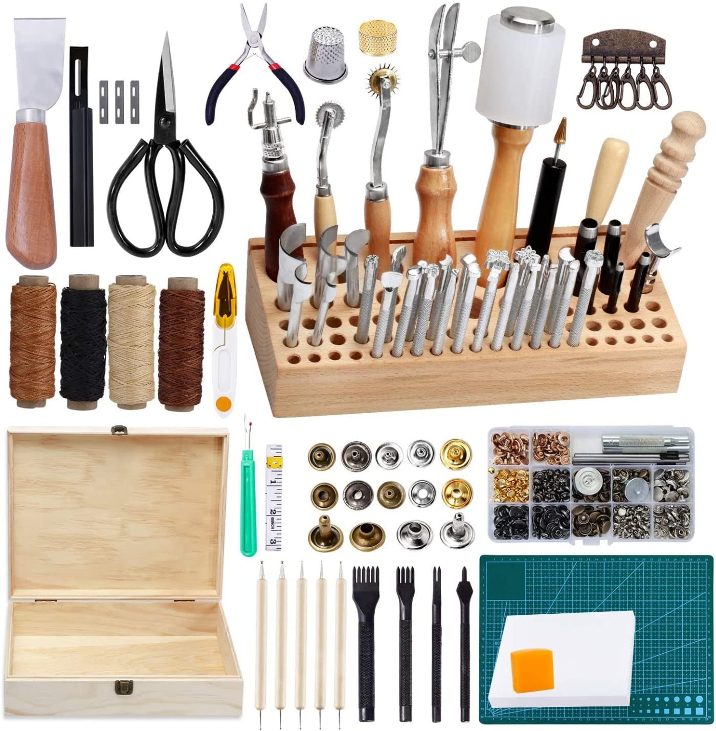 458 Pcs Leather Working Kit Leather Crafting Kit Leathers Working Tools customer photo 2