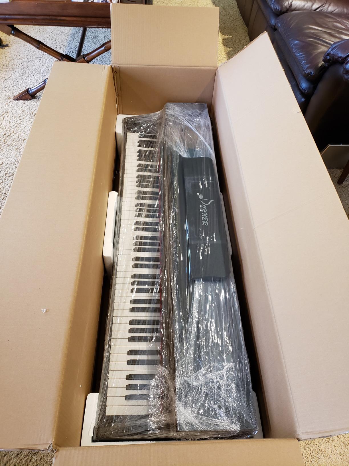 Donner DDP-100 88-Key Weighted Action Digital Piano for Beginner Bundle with Piano Keyboard Stand, Power Adapter, Triple Pedals, MP3 Function, USB-MIDI, 2 Headphone Jacks Black customer photo 2