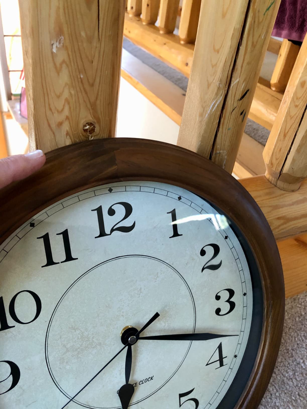 Kesin Wall Clock Wood 14 Inch Silent Wall Clocks Large Decorative customer photo 2