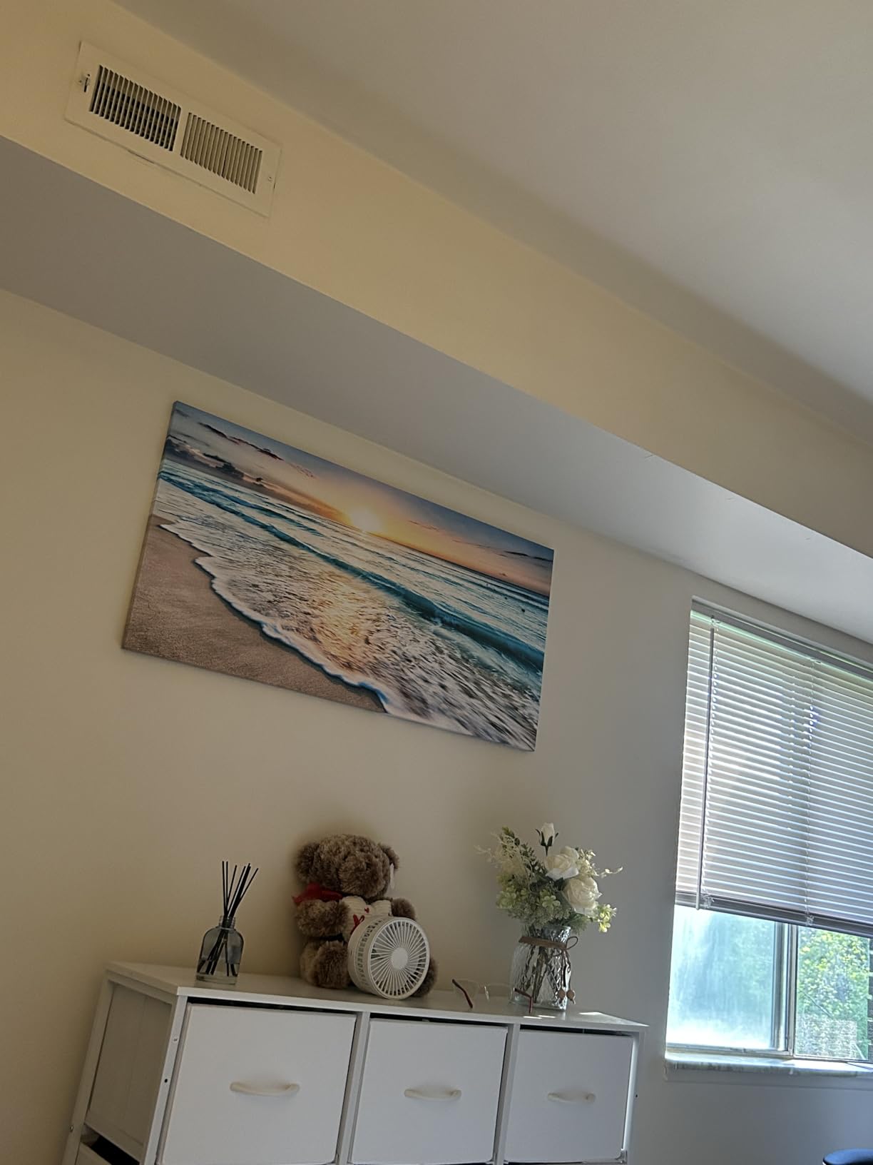 Baisuart S02275 Canvas Prints Wall Art Beach Sunset Ocean Waves Nature Pictures Stretched Pictures to Photo Paintings on Canvas for Home Office Decorations Wall Décor XXLarge 30x60inch customer photo 1