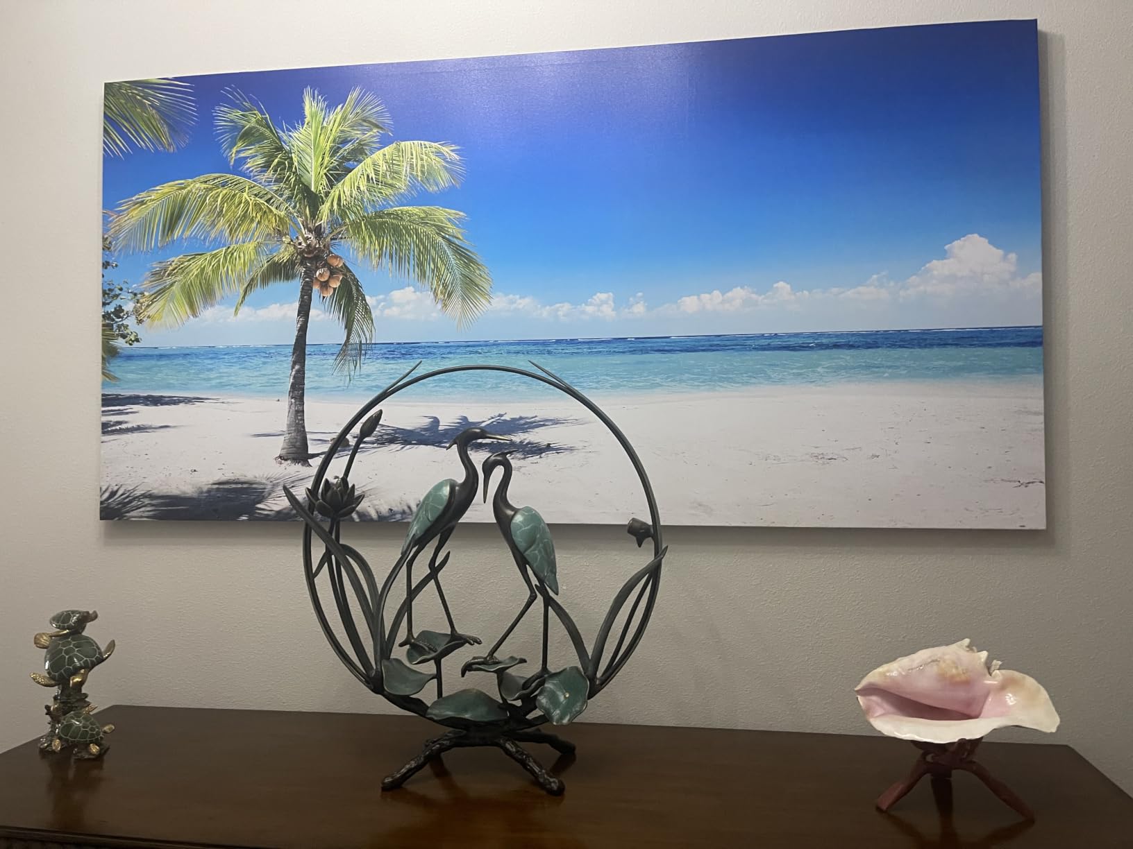 Baisuart S02275 Canvas Prints Wall Art Beach Sunset Ocean Waves Nature Pictures Stretched Pictures to Photo Paintings on Canvas for Home Office Decorations Wall Décor XXLarge 30x60inch customer photo 2