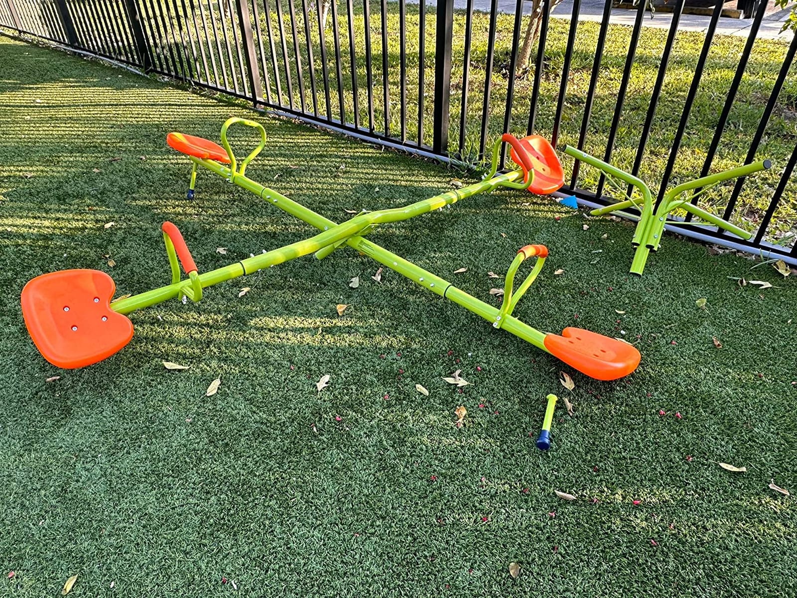 Nova Microdermabrasion Kids Seesaw Swivel Teeter Totter Home Playground Equipment, 360 Degrees Rotating Safe, Outdoor Fun for Kids, Toddlers, Boys, Children (4 Seats) customer photo 2