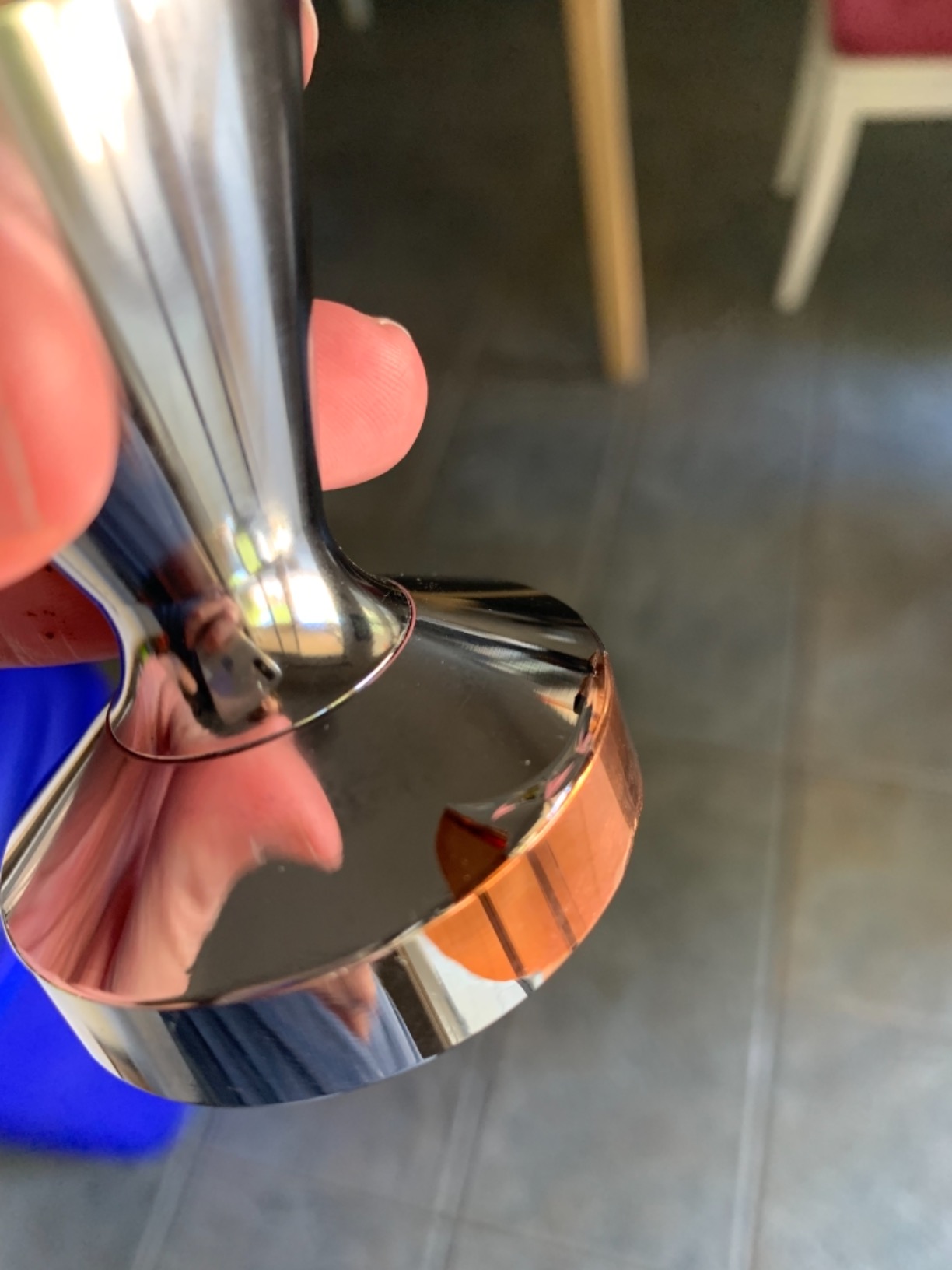 51mm Espresso Tamper, Coffee Tamper with Flat Base, Solid Aluminum Alloy Coffee Press Tool, Chrome-Plated Hand Espresso Tamper for 51mm Portafilter Espresso Machines customer photo 2