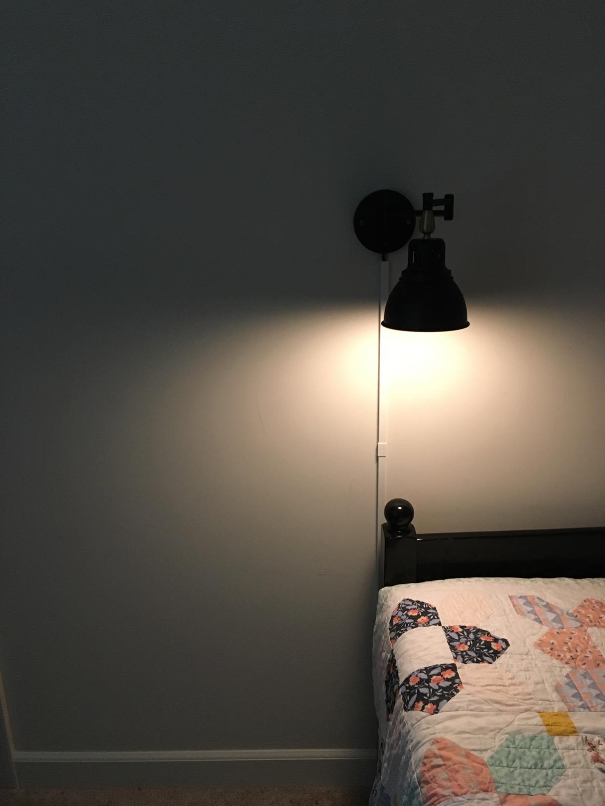 TRLIFE Plug in Wall Sconces, Dimmable Wall Sconces Retractable Swing Arm Wall Lamp with 6FT Plug in Cord and Dimmer Knob On/Off Switch, E26 Base, UL Listed(2 Pack) customer photo 2