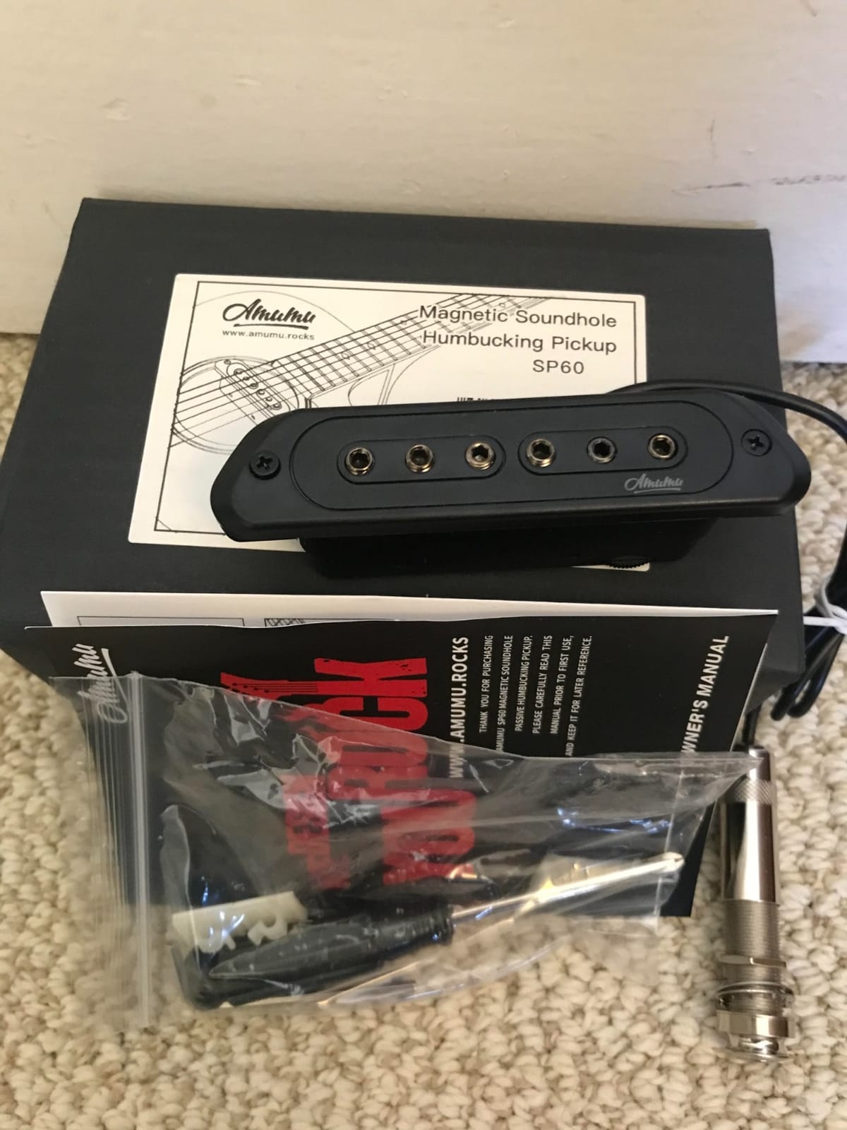 AMUMU SP60 Acoustic Guitar Pickup Humbucker Magnetic Passive Soundhole Pickup customer photo 1