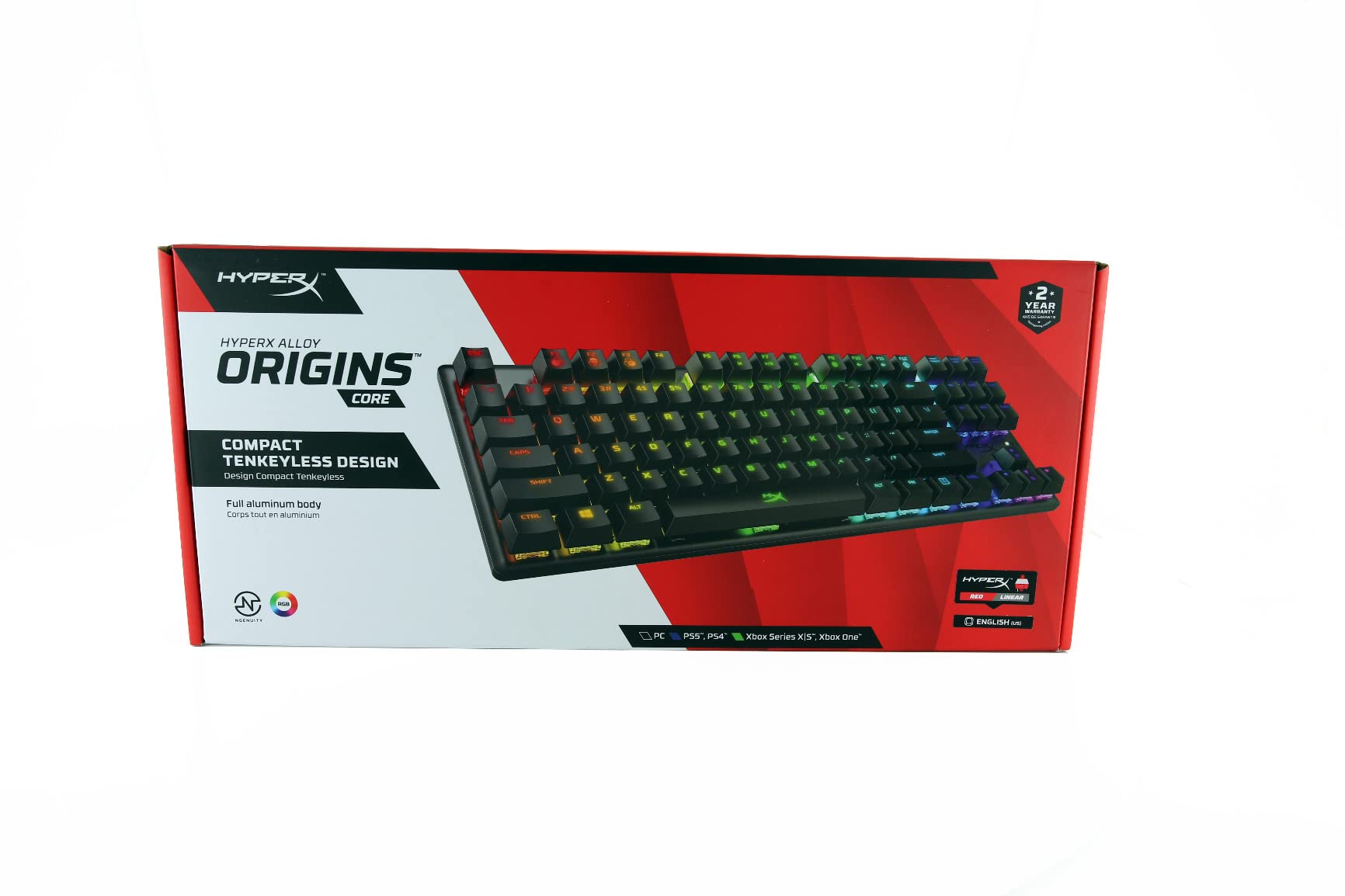 HyperX Alloy Origins Core - Tenkeyless Mechanical Gaming Keyboard, Software Controlled Light & Macro Customization, Compact Form Factor, RGB LED Backlit, Linear HyperX Red Switch,Black customer photo 2