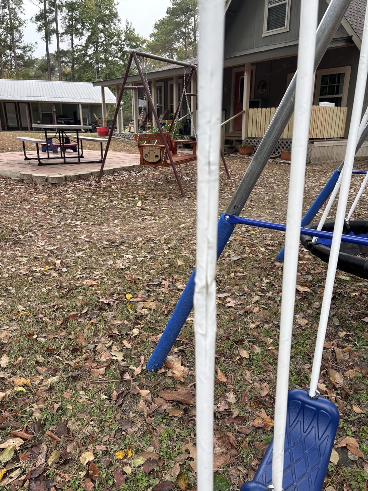 XDP Recreation Fun Forever Swing Set with 6' Wave Slide - 8 User / 6 Station Easy Assembly Galvanized Metal Backyard Play Kids Swing Set. 800 lbs. Capacity, 192