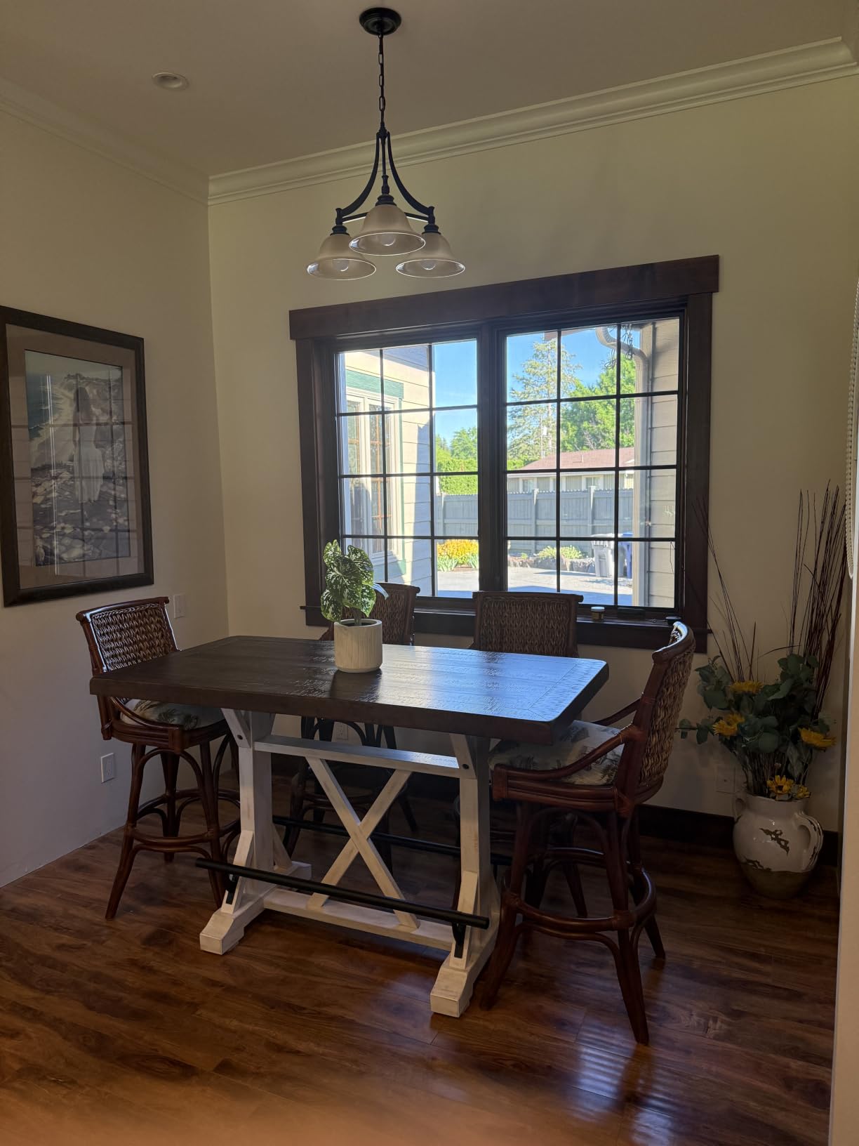 Signature Design by Ashley Valebeck 1-Piece Dining Table, Farmhouse Trestle customer photo 2