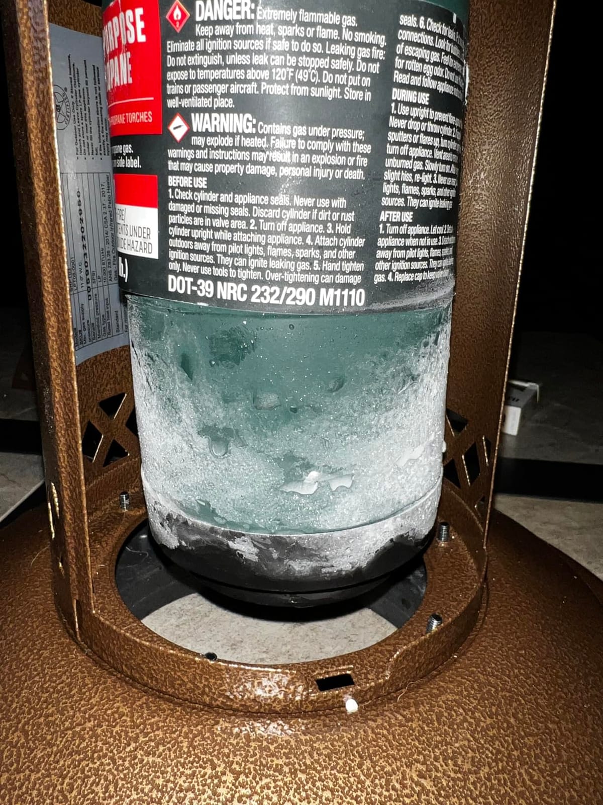 BALI OUTDOORS Portable Patio Heater | Outdoor Propane Table Top Heater, Bronze customer photo 2