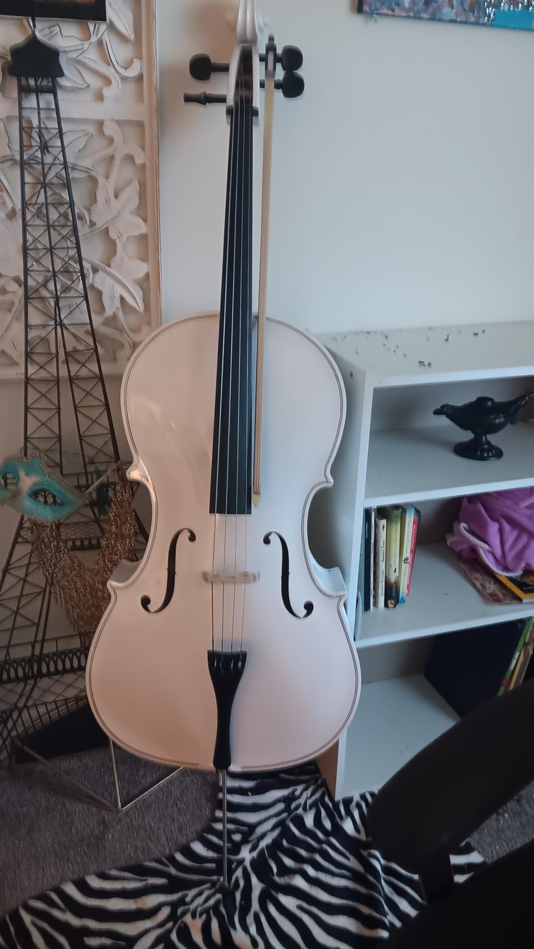LYKOS 4/4 Acoustic Cello + Case + Bow + Rosin Wood Color Beautiful Varnish Finishing (Matte Golden) customer photo 1