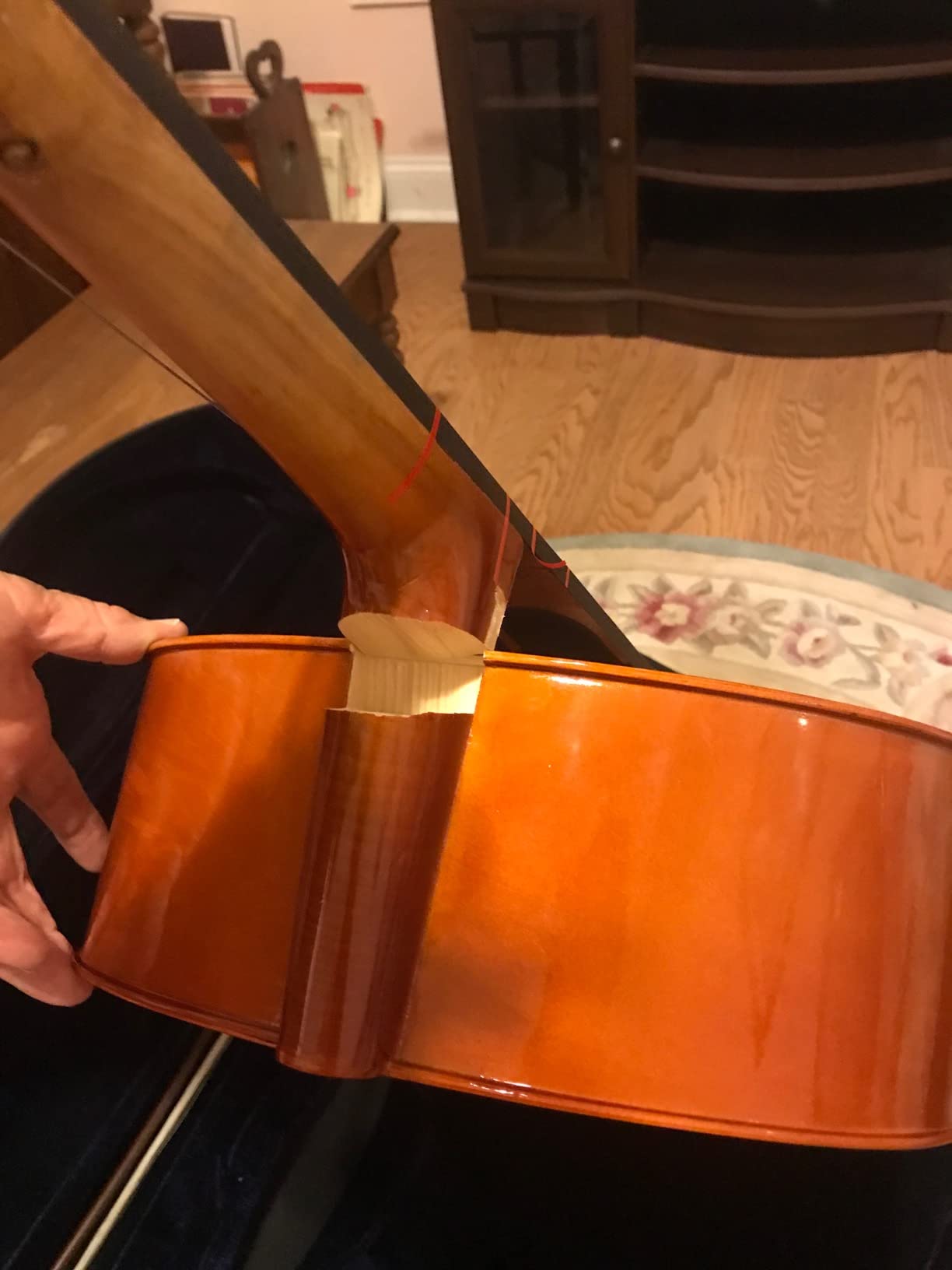 LYKOS 4/4 Acoustic Cello + Case + Bow + Rosin Wood Color Beautiful Varnish Finishing (Matte Golden) customer photo 2
