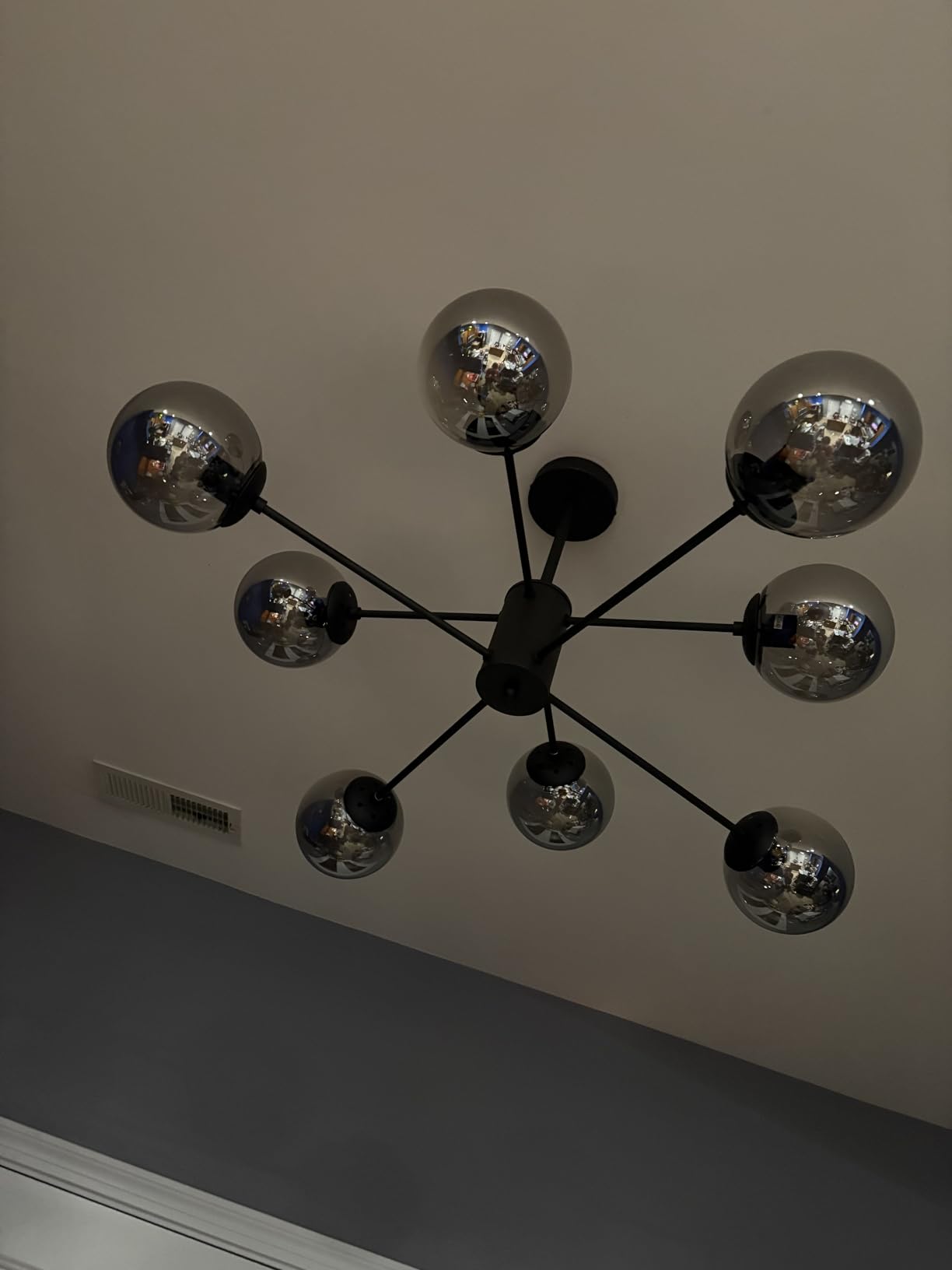 KCO Lighting 8-Light Glass Sputnik Chandelier Light Modern Gold Chandeliers Pendant Light Fixture Vintage Globe Ball Ceiling Flush Mount Light Fixture Kitchen Island customer photo 2
