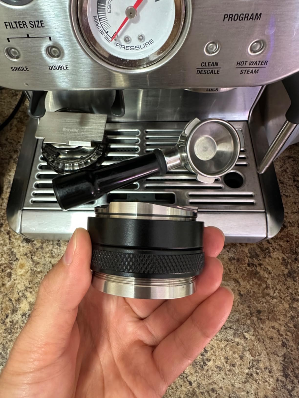 MATOW 53mm Coffee Distributor and Tamper, Dual Head Coffee Leveler Compatible with Breville 54mm Portafilter, Adjustable Depth- Professional Espresso Hand Tampers customer photo 2
