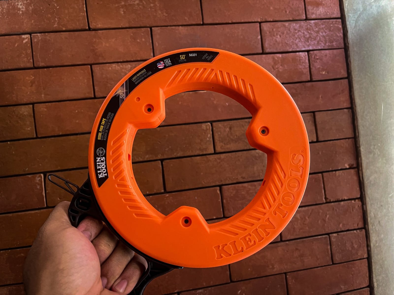 Klein Tools 56331 50-Foot Electrical Fish Tape, Steel Wire Puller with Double Loop Tip, Optimized Housing and Handle, 1/8-Inch customer photo 1