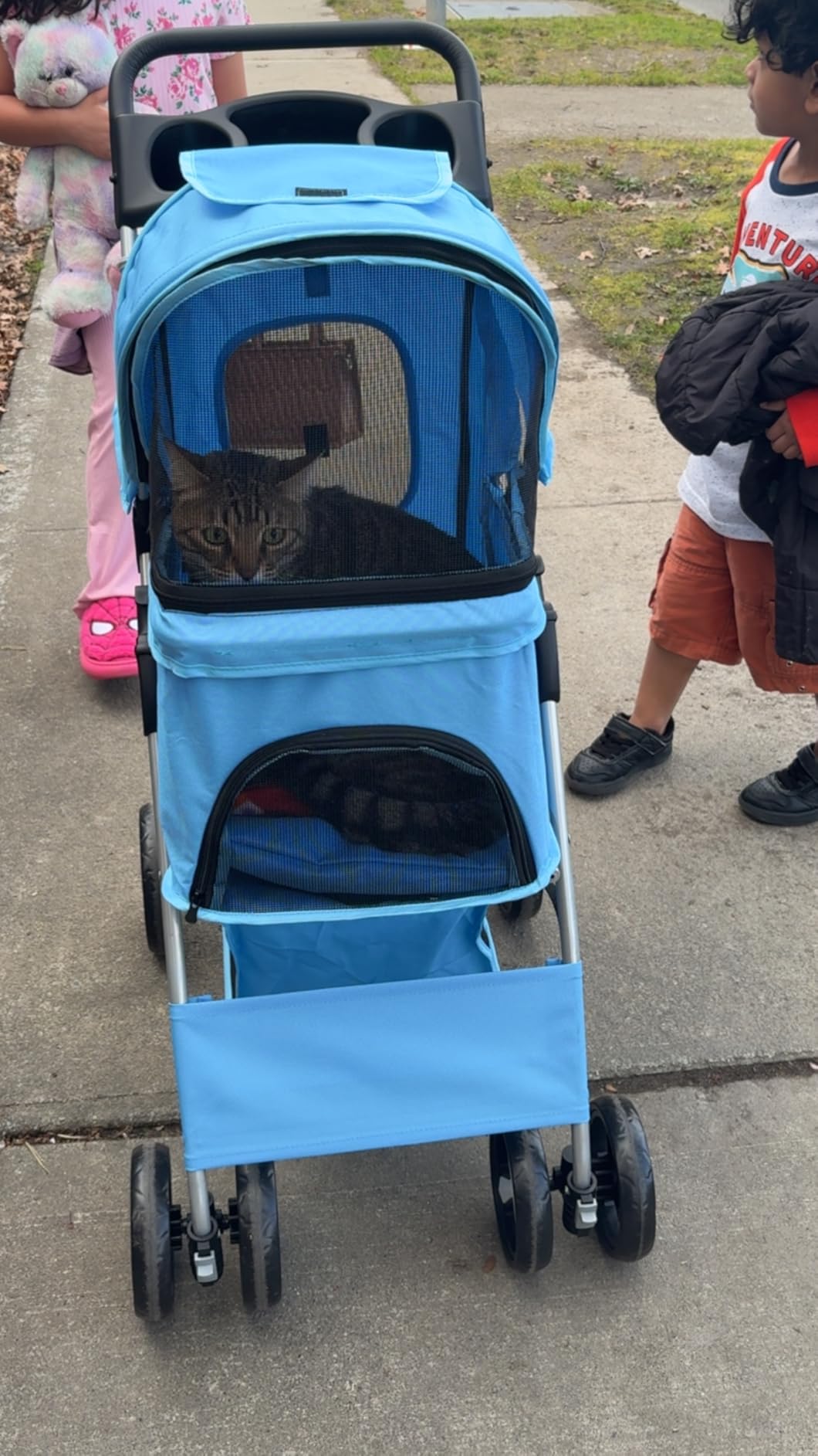 ZENY Foldable Pet Stroller, Cat/Dog Stroller with 4 Wheels customer photo 1