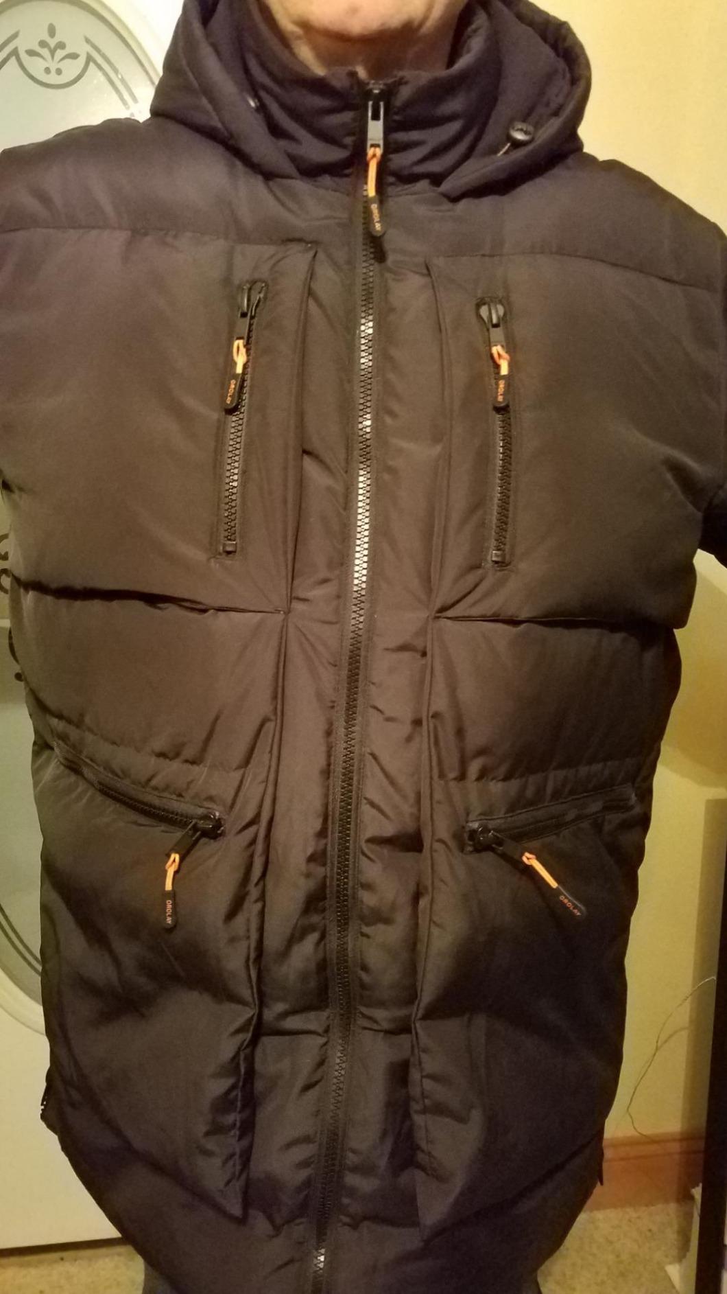 Orolay Men's Thickened Down Jacket Hooded Winter Puffer Jacket with 6 Pockets customer photo 1