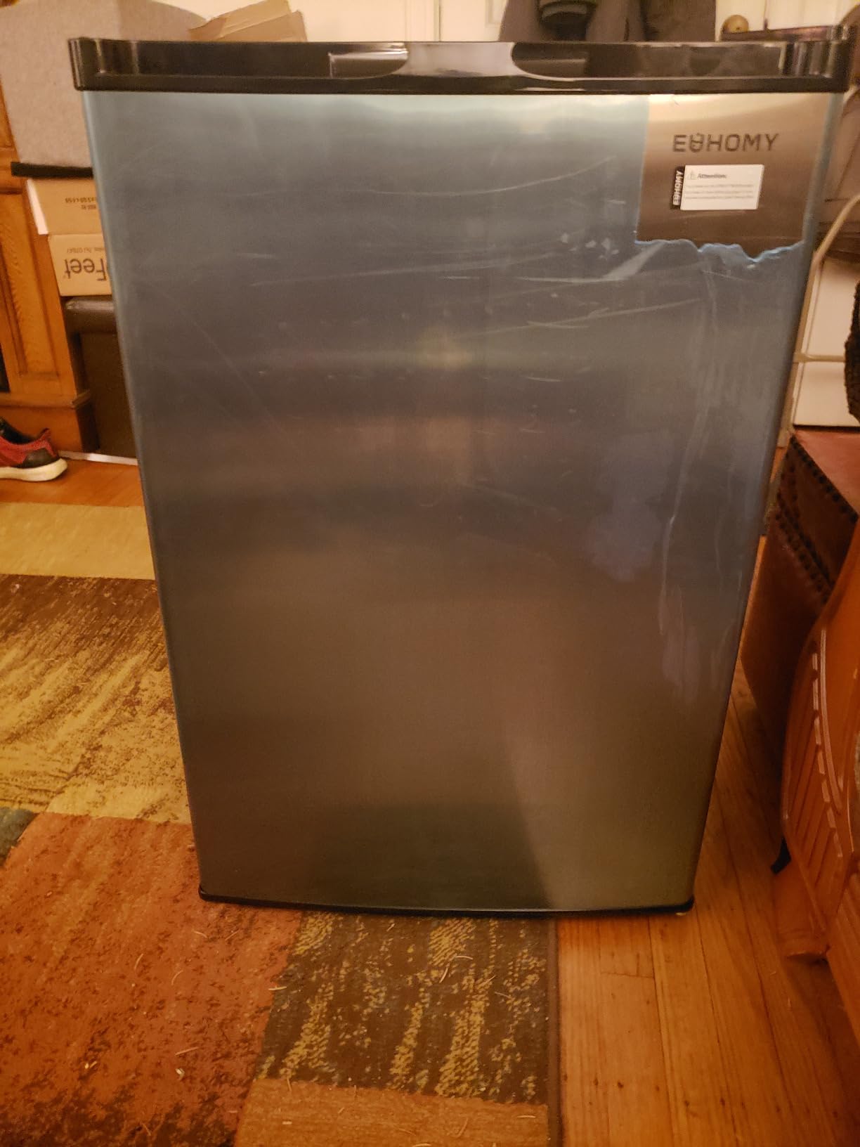 EUHOMY 3.0 Cu.ft Upright Freezer, Reversible Door Mini Freezer, Silver customer photo 1