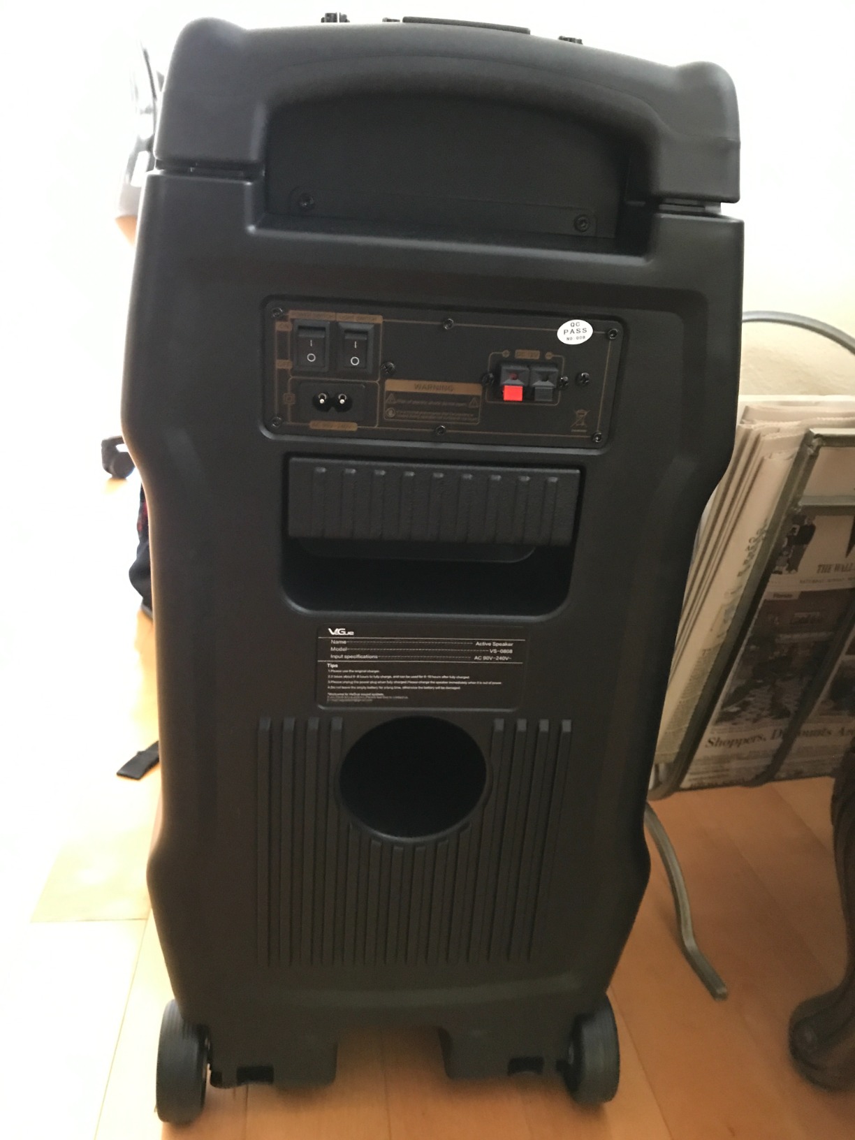 VeGue Karaoke Machine, Wireless Bluetooth PA System for Adults & Kids with Dual 8'' Subwoofers, 2 UHF Wireless Mics, Colorful LED Lights, Ideal for Home Karaoke, Party, Stage Performance (VS-0808) customer photo 1