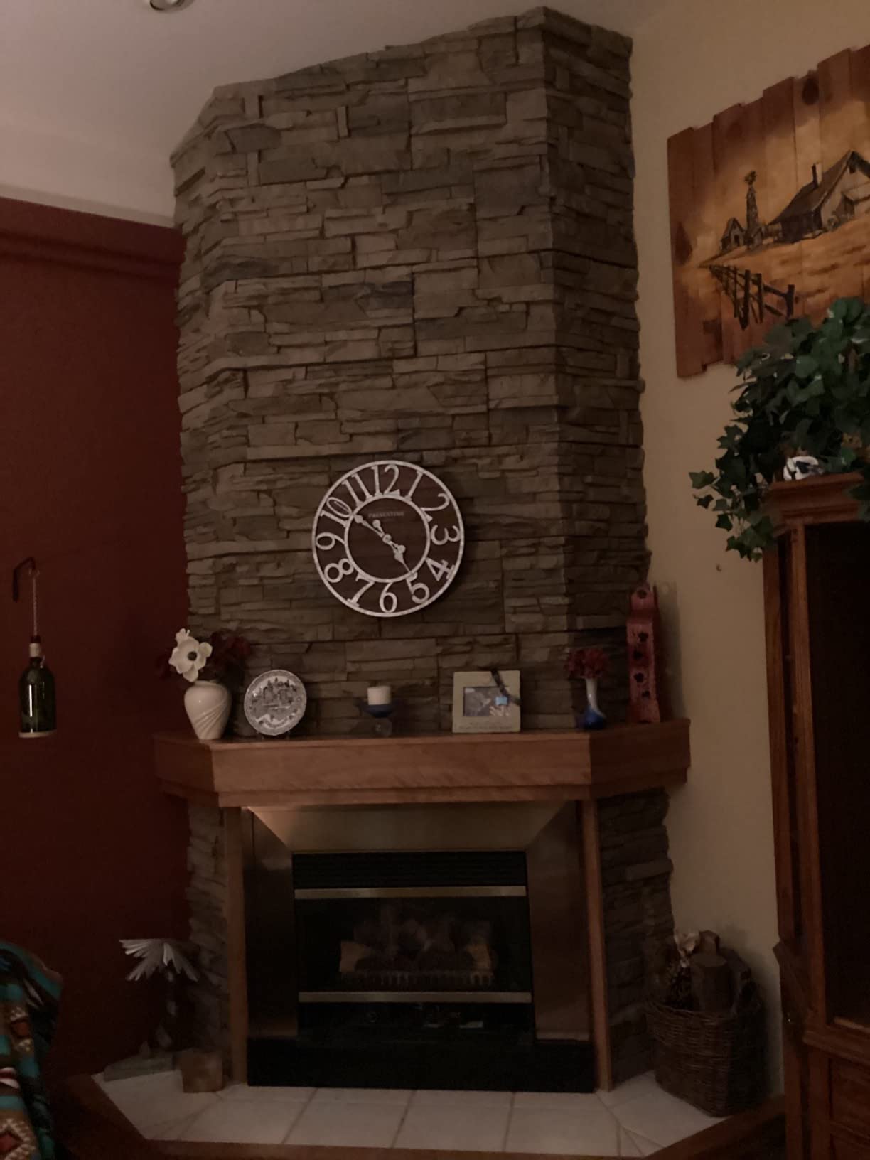 Presentime Vintage Farmhouse Series, Galvanized Rustic Barnwood Clock customer photo 1