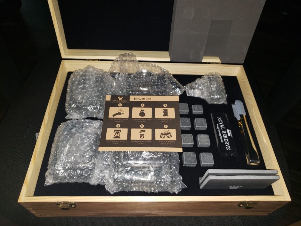 Whiskey Decanter Set for Men, Bourbon Decanter, Glasses & Whiskey Stones customer photo 1
