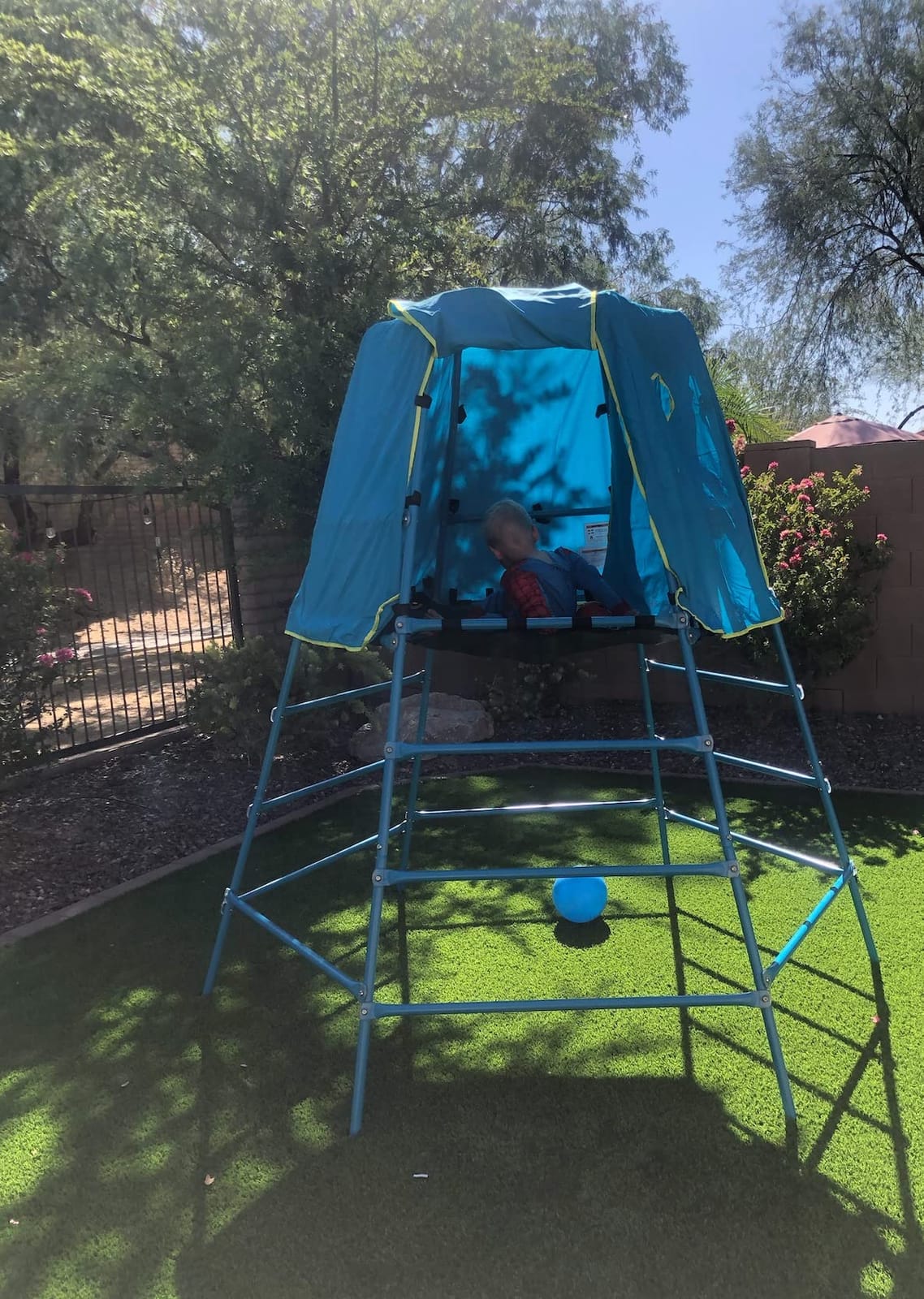 Explorer 2 Jungle Gym Climbing Set with Adjustable Steel Frame, Weather-Resistant Canopy & Platform, Outdoor Playset and Playground Equipment for Kids Ages 3-12, 220 lbs Capacity customer photo 1