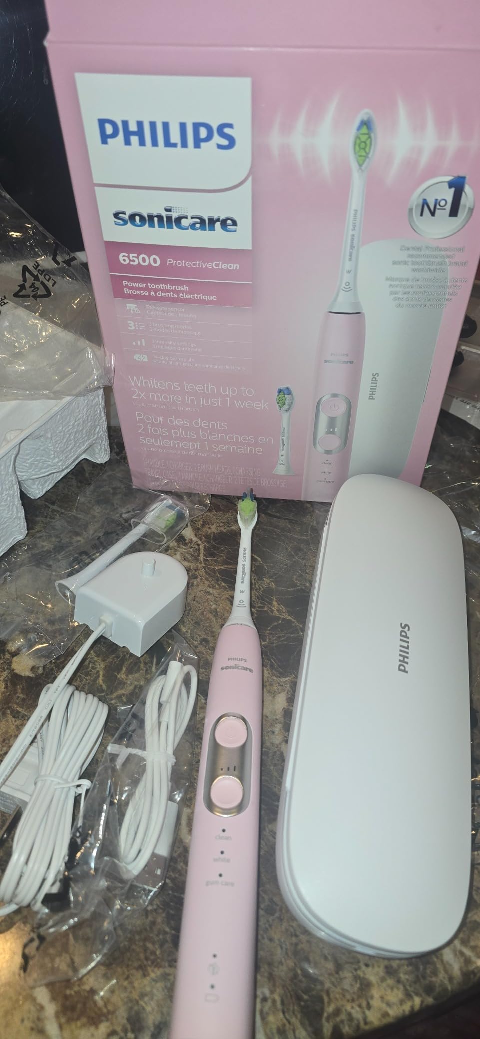 Philips Sonicare ProtectiveClean 6500 Rechargeable Electric Toothbrush customer photo 2