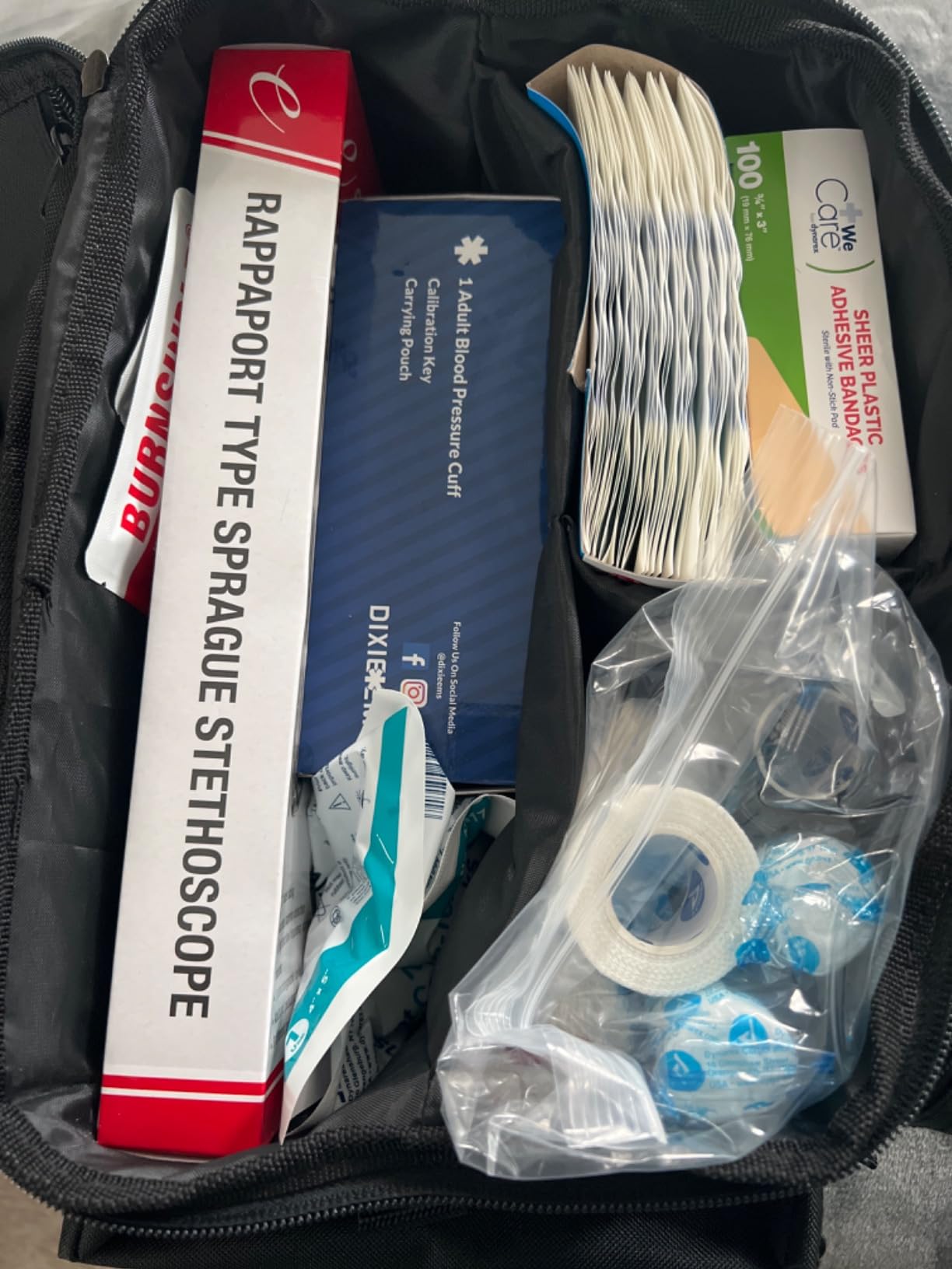 Scherber First Responder Fully-Stocked Professional Essentials EMT/EMS Trauma Kit | HSA/FSA Approved | Reflective Bag w/8 Zippered Pockets & Compartments & 200+ First Aid Supplies - Black customer photo 2
