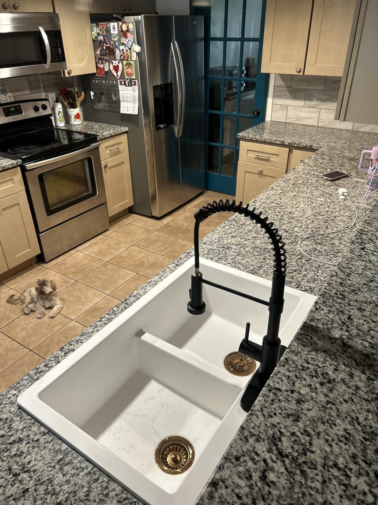 Karran 33 Inch Black Quartz Composite Drop-In Double Bowl Kitchen Sink customer photo 1