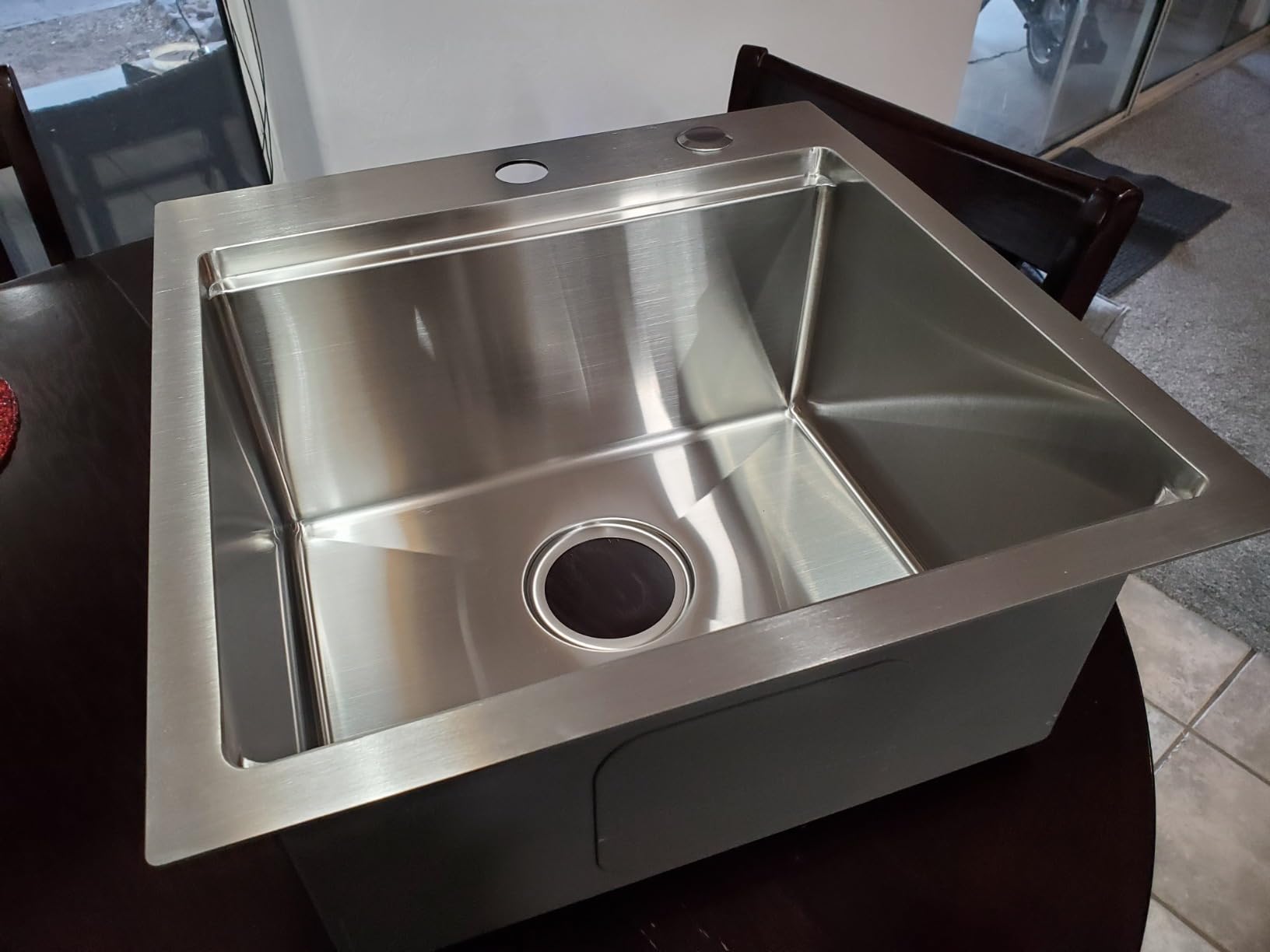 33 Drop In Kitchen Sink Top Mount Workstation Sink Stainless Steel customer photo 2