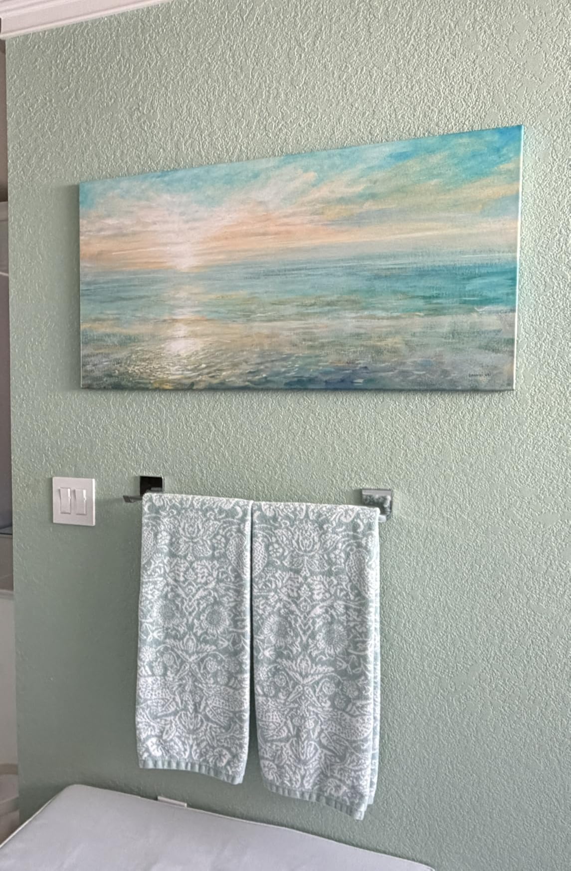 Goldfoilart 5 Pieces Beach Coastal Wall Art Sea Sunset Seascape Pictures Ocean Photography Canvas Large Horizontal Landscape Multi Framed Artwork for Bedroom Living Room Bathroom Wall Decor customer photo 2